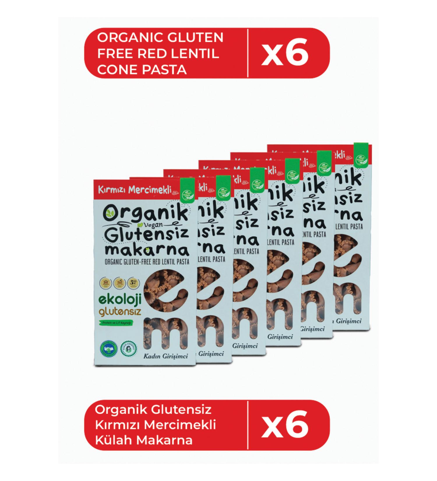 Ecology Gluten Free Organic Gluten Free Pasta Red Lentil Cone 200 gr Gluten Free Pasta Red Lentil Cone 200 gr 6