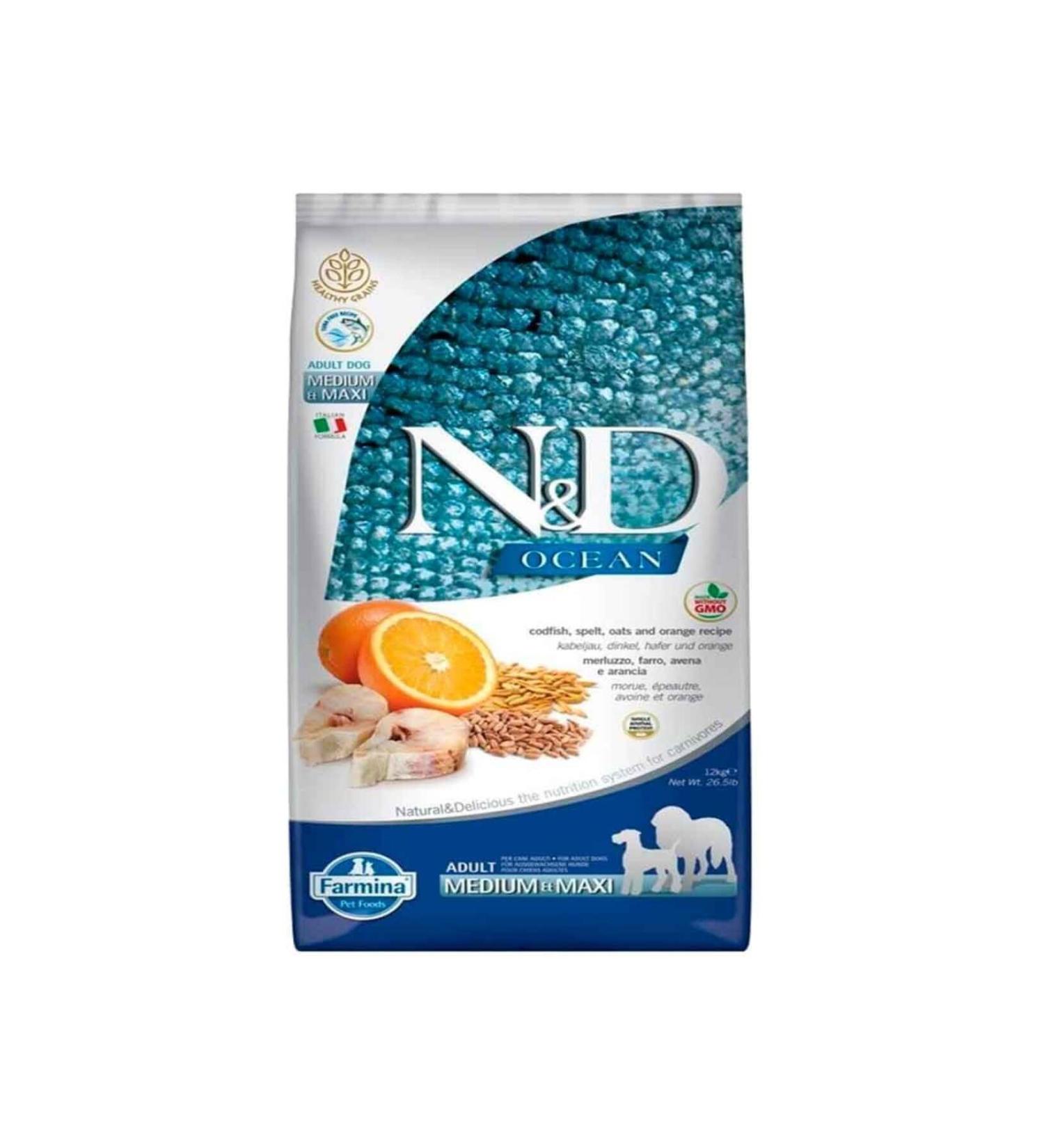 N & D Nd Dog Food Low Grain Cod Orange 12 Kg