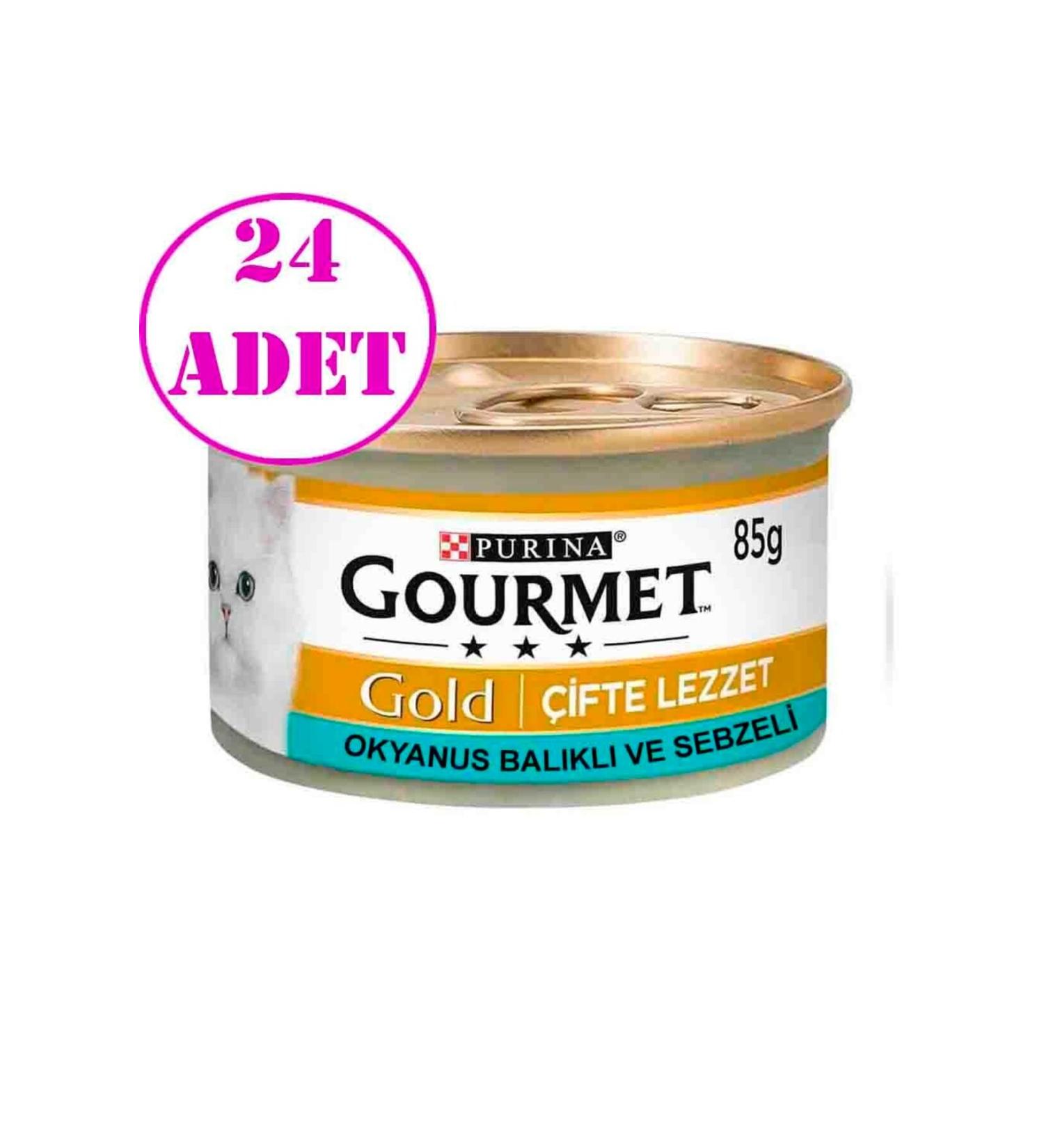 Gourmet Proplan Spinach Sauce Ocean Fish 85 Gr 24 Pieces