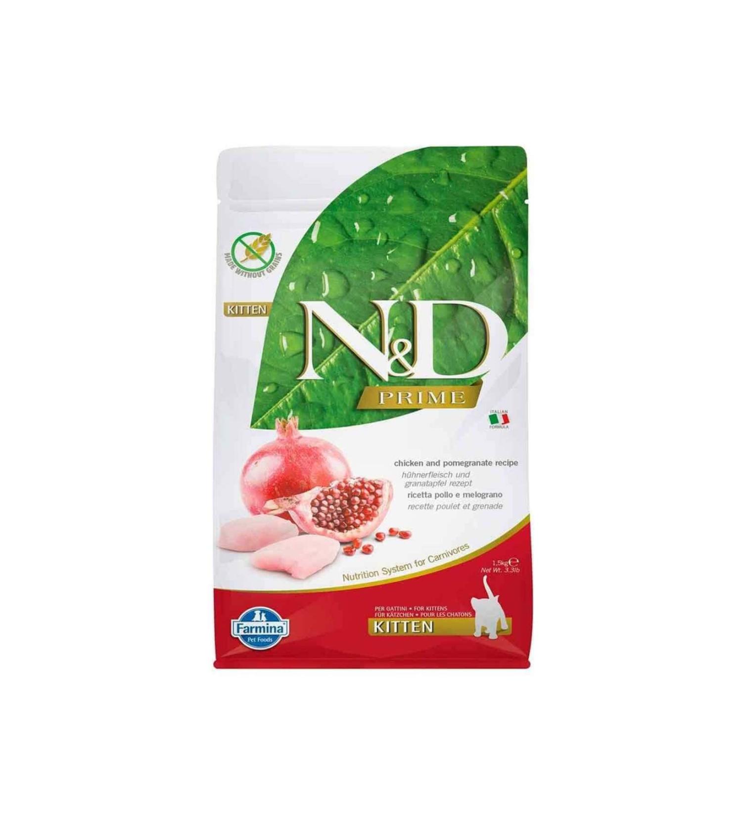 N & D Nd Kitten Grain-Free Chicken and Pomegranate Kitten Food 1.5 kg