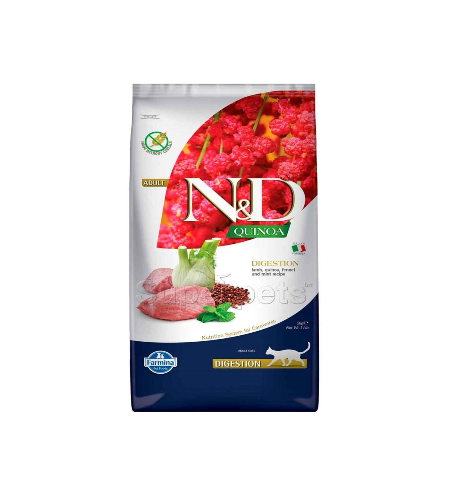 N & D Quinoa Digestion Lamb Adult Cat Food 5 Kg
