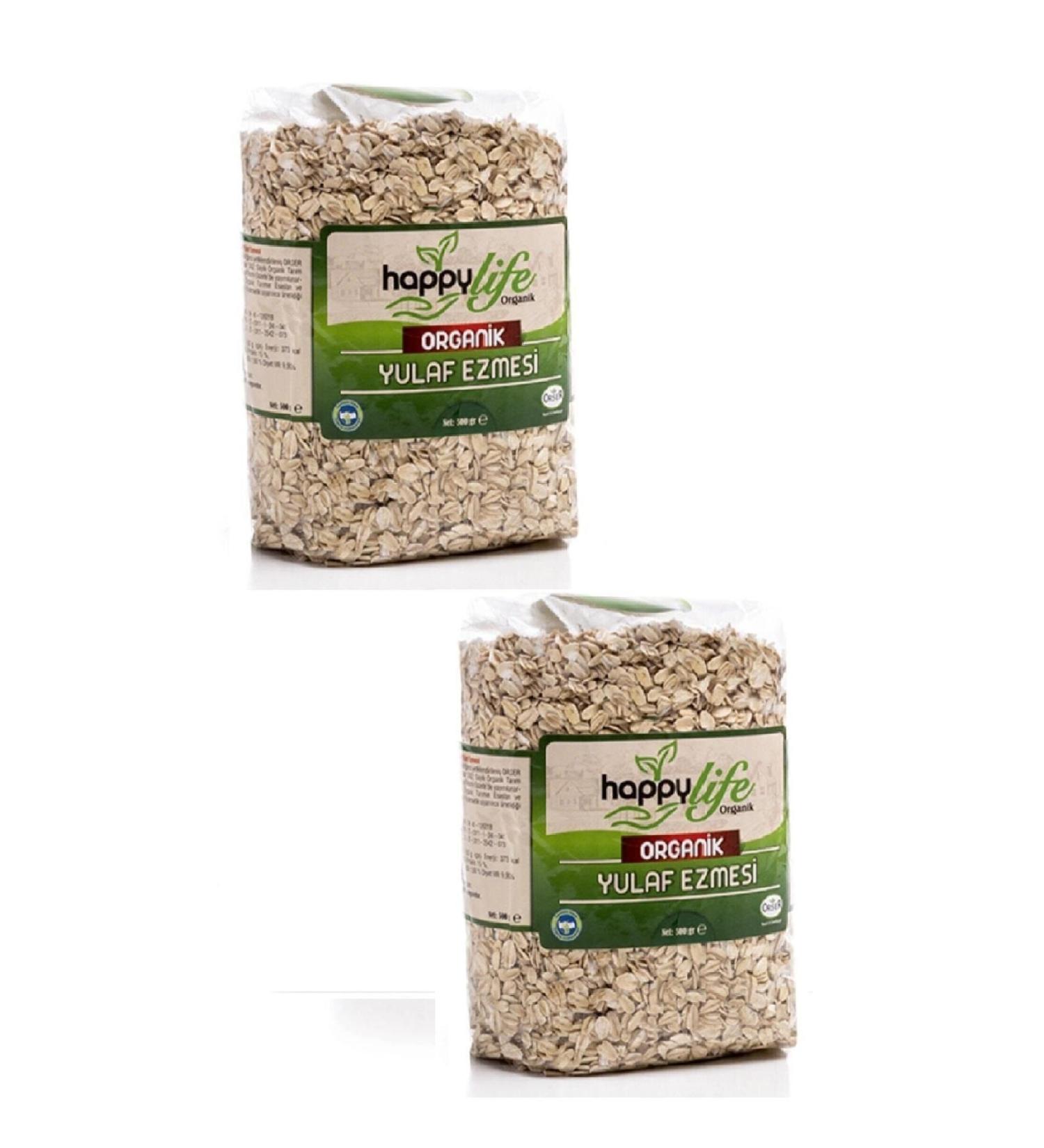 Happy Life Happy Life Organic Oatmeal 500gr X2