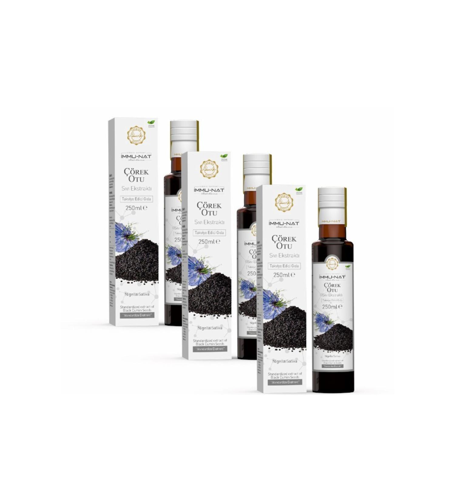 Immu-Nat Black Cumin Extract 250 ml Liquid Extract 3 Boxes