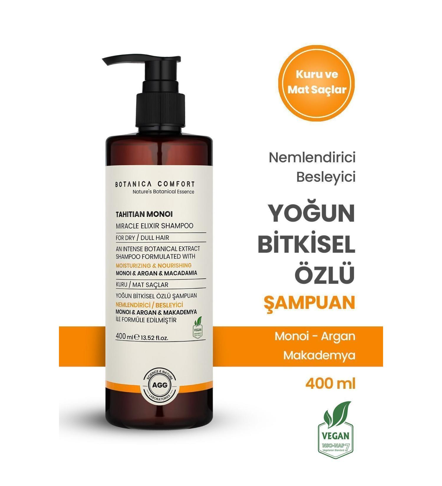 BOTANICA COMFORT Nourishing Shampoo with Monoi Argan and Macadamia Oil for Dry and Damaged Hair 400 ML - Buy Online on GoSupps.com