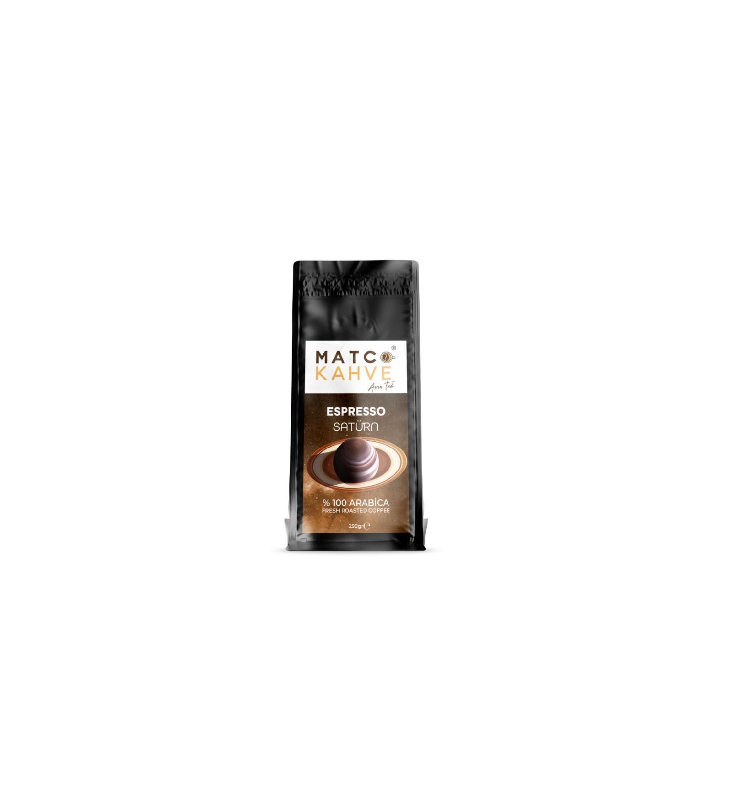 matco coffee Espresso Roasted Bean Coffee Saturn Coffee Arabica 250 gr Light Drink