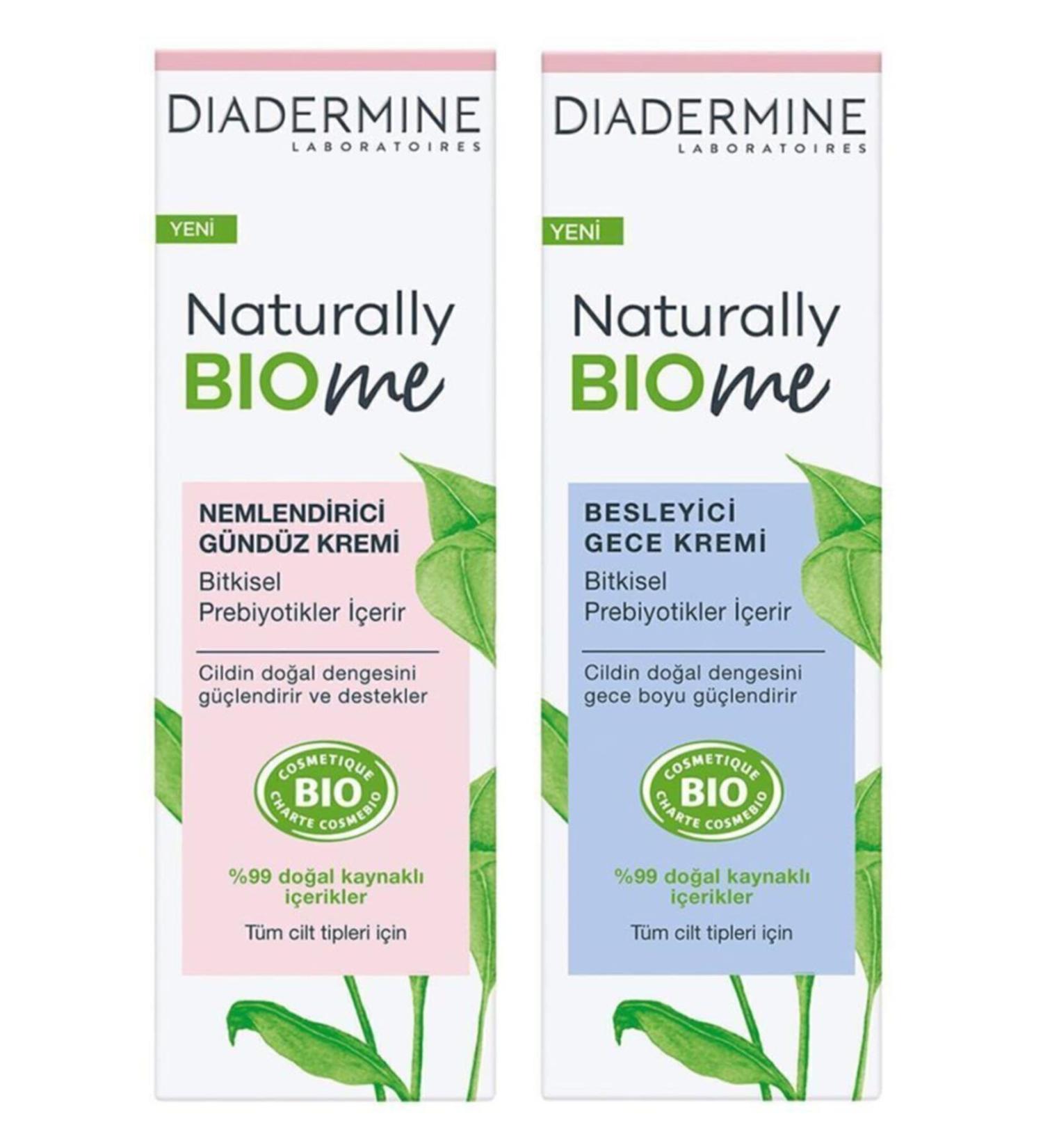 Diadermine Biome Day and Night Cream 50 Natural (Moisturizing + Nourishing) 2-pack - Buy Online on GoSupps.com