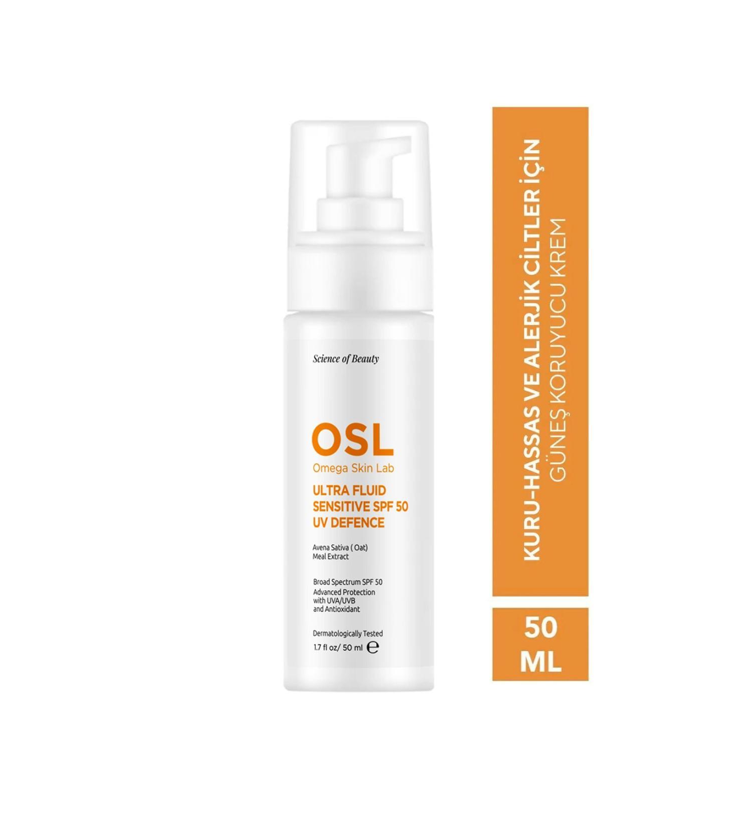 OSL Omega Skin Lab Ultrafluid Sensitive Spf50 50 ml (FOR DRY SENSITIVE AND ALLERGIC SKIN) - Buy Online on GoSupps.com