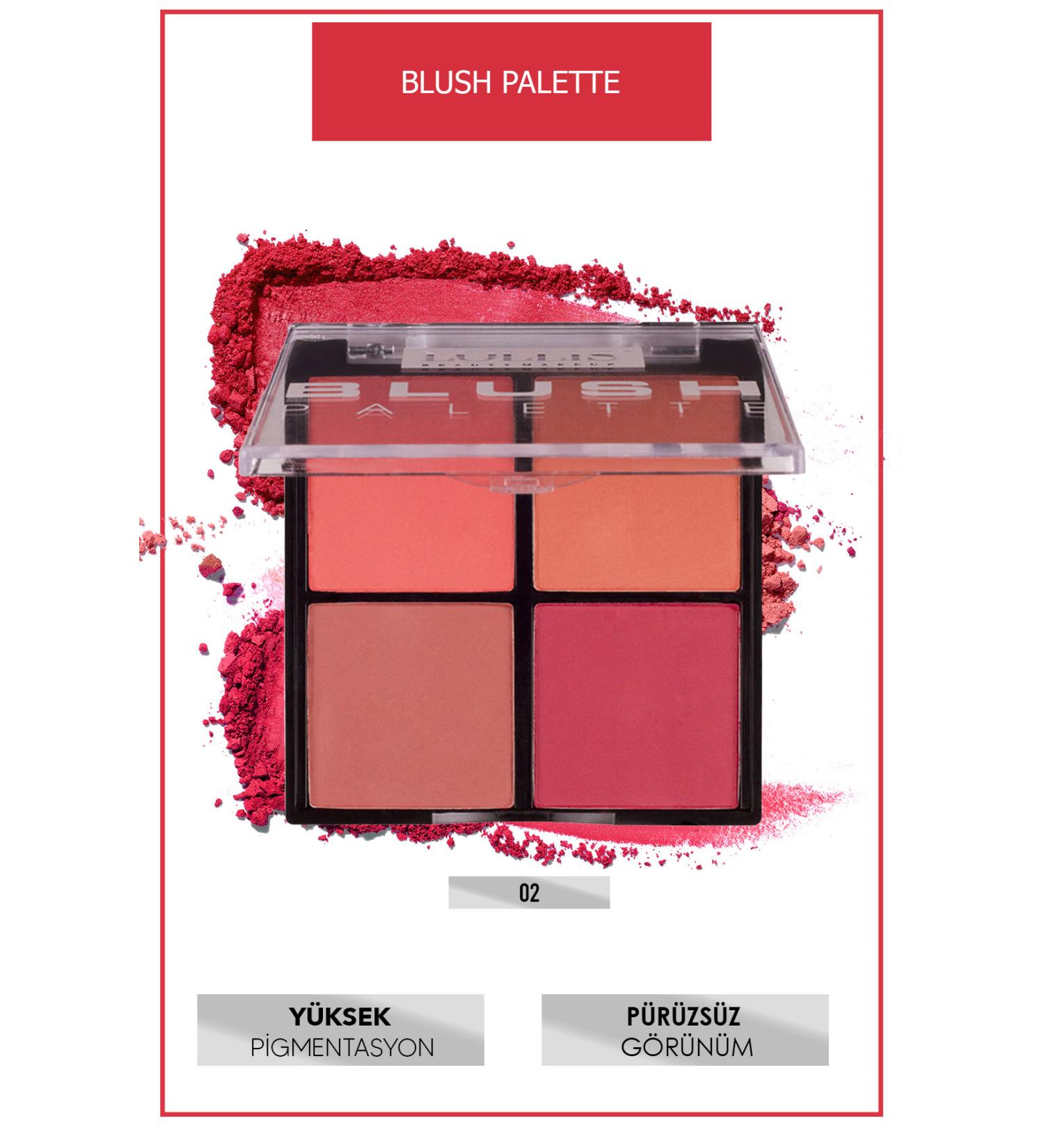 Lollis Blush Palette 4 Colors 02 Blush Palette 02 - Buy Online on GoSupps.com