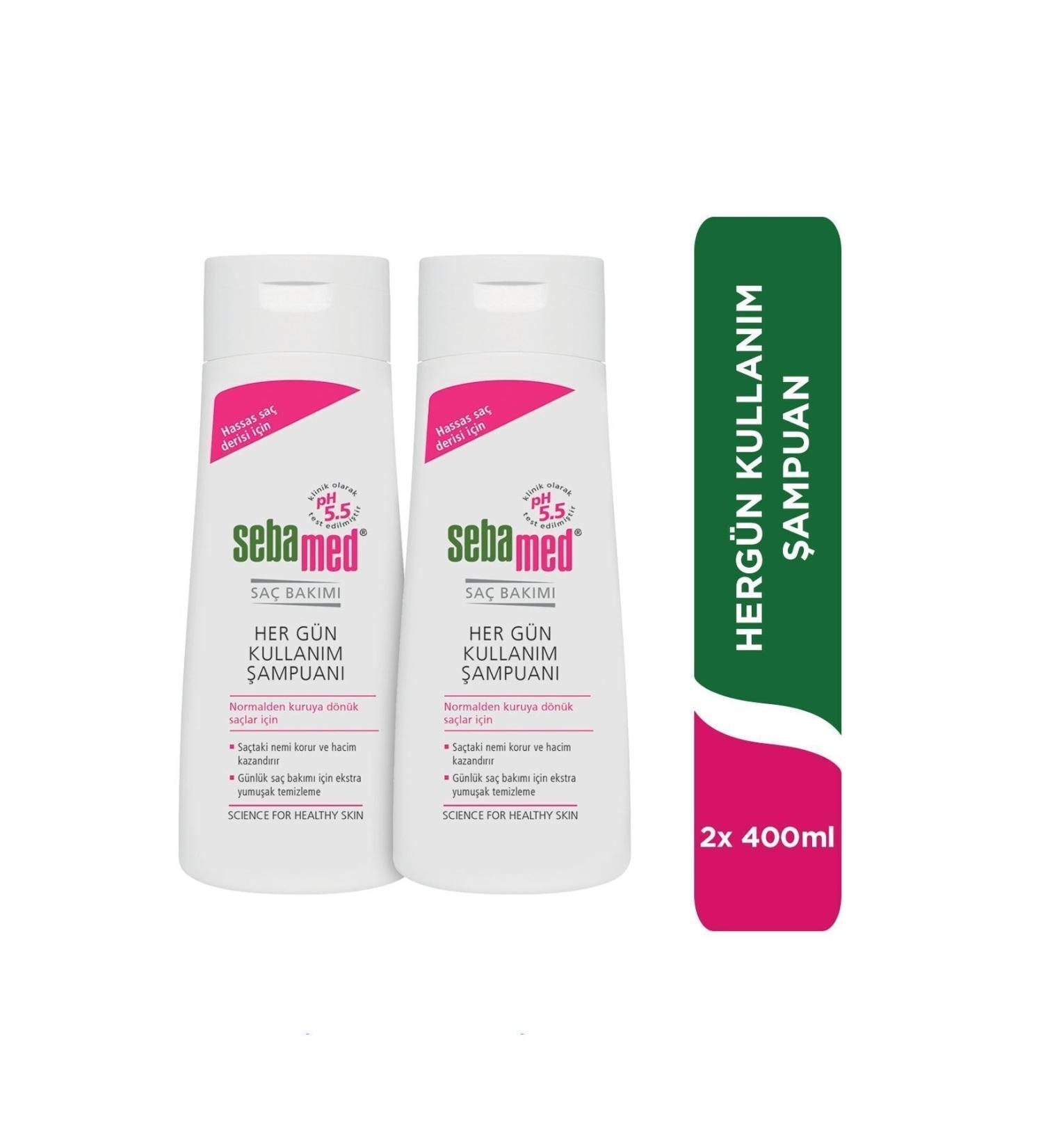 Sebamed Shampoo Daily Use 400 ml X 2 Pieces - Buy Online on GoSupps.com