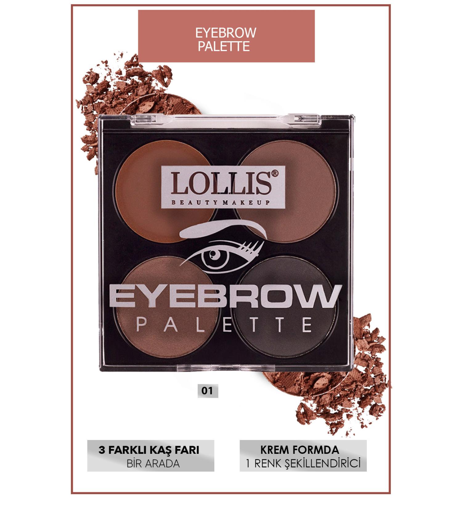 Lollis Eyebrow Palette 01 / Eyebrow Shadow Palette 01 - Buy Online on GoSupps.com