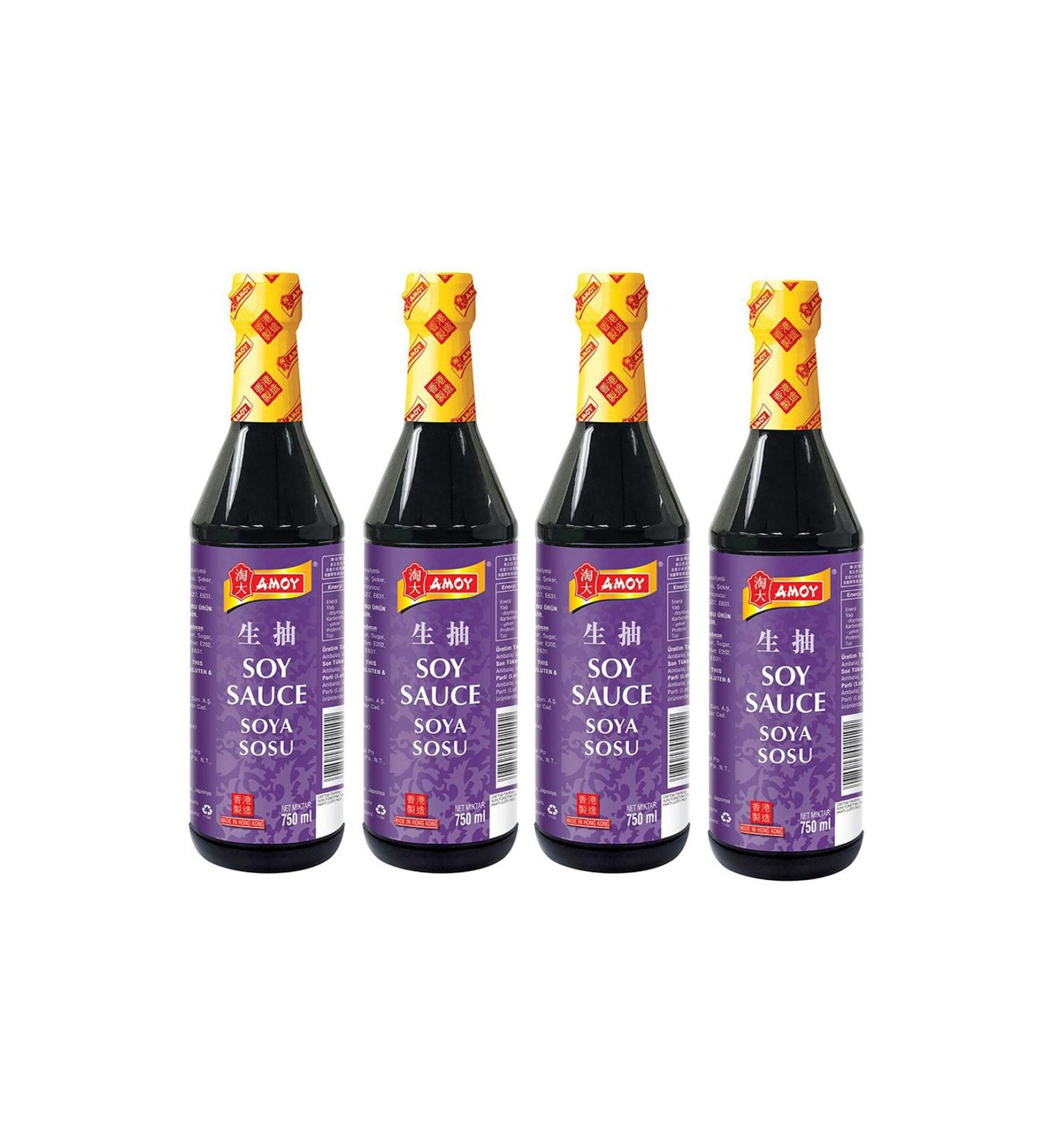 Amoy Soy Sauce 750 ml x 4 Pieces
