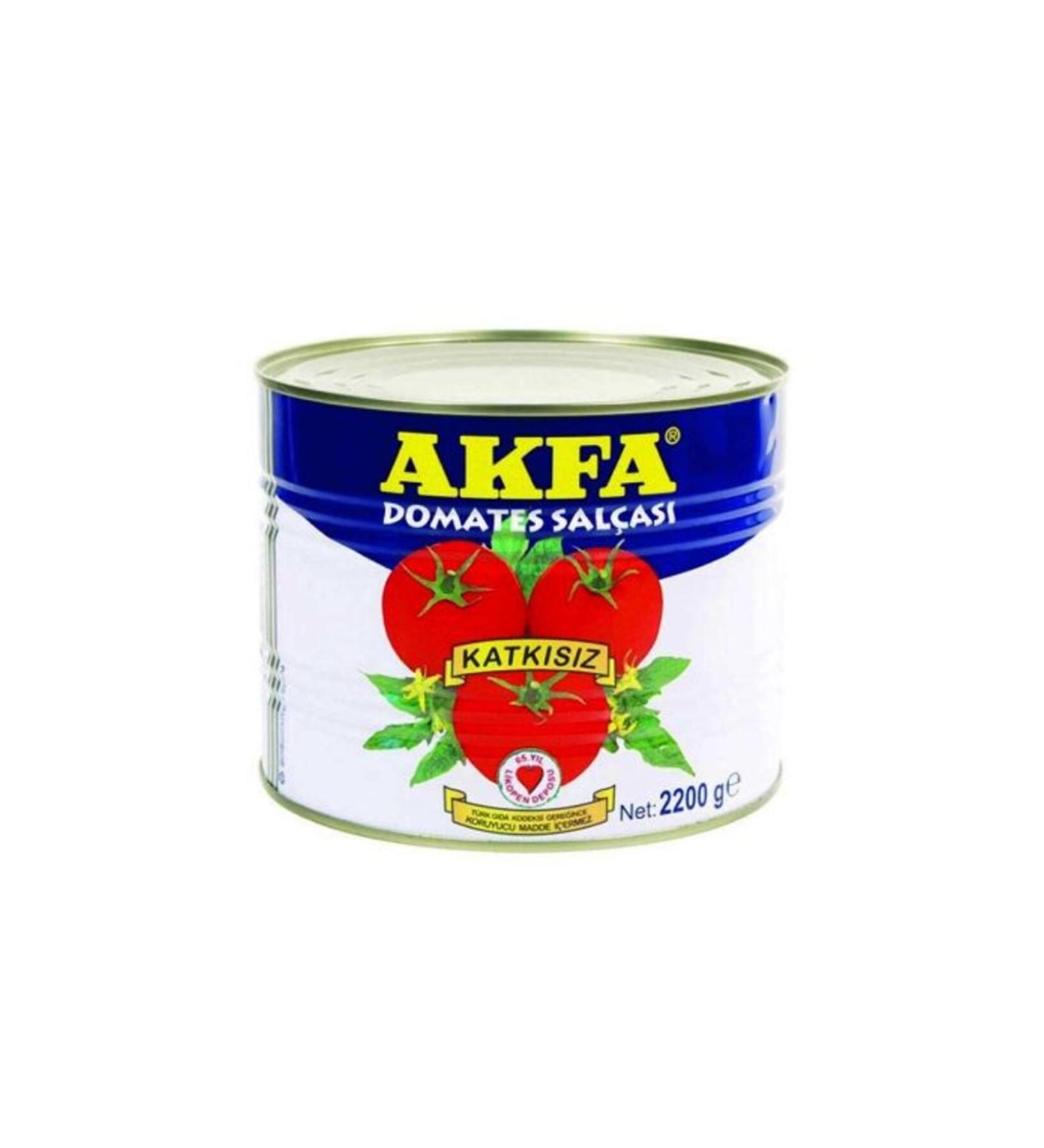 Akfa Tomato Paste Tin 2200 Gr. (24 PIECES)