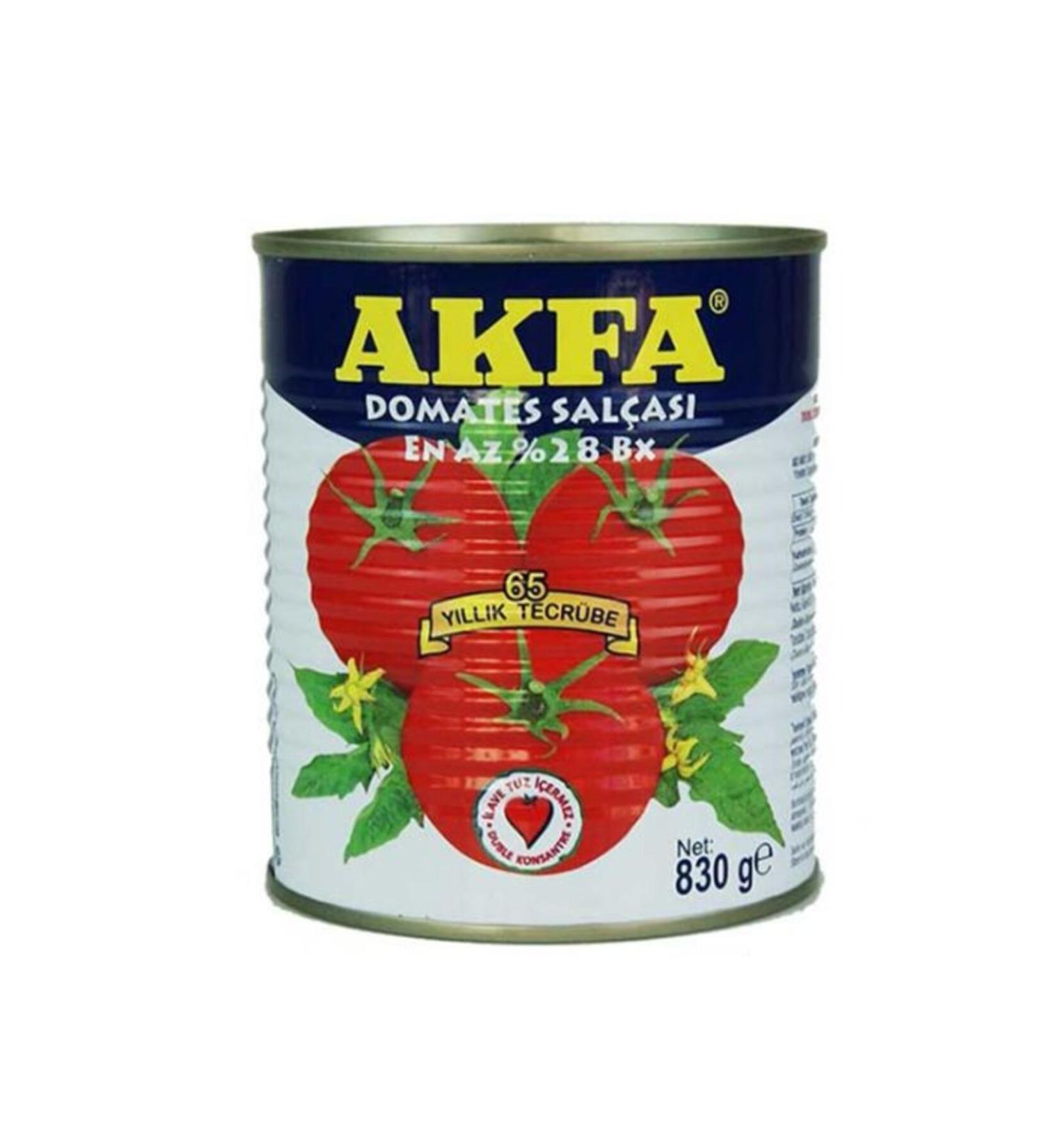 Akfa Tomato Paste Tin 830 gr (12 PIECES)