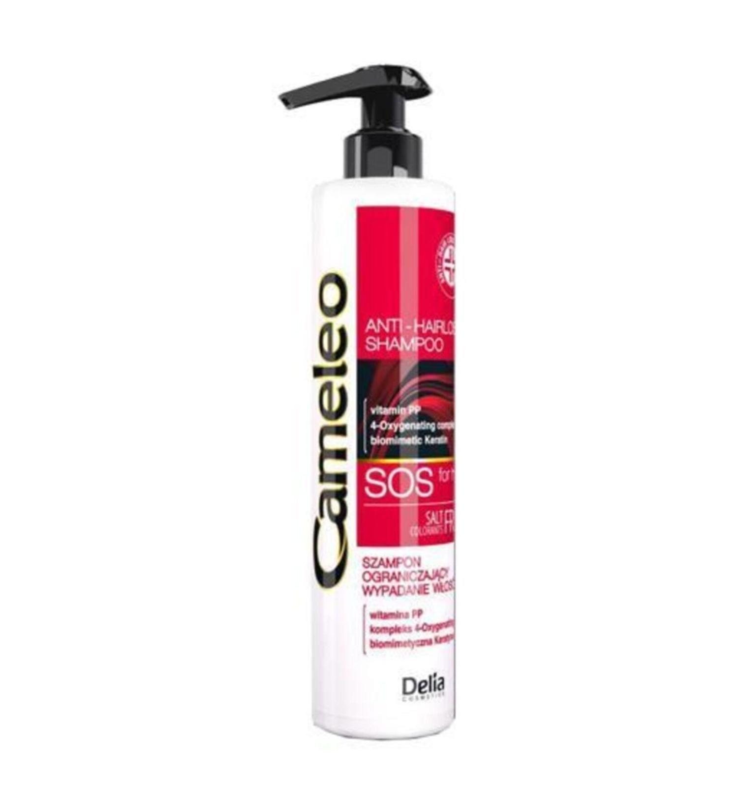 Delia Cameleo Anti Hair Loss Sauce Salt-Free Repair Keratin Shampoo 250 Ml (Hand Cleansing Gel is a Gift)