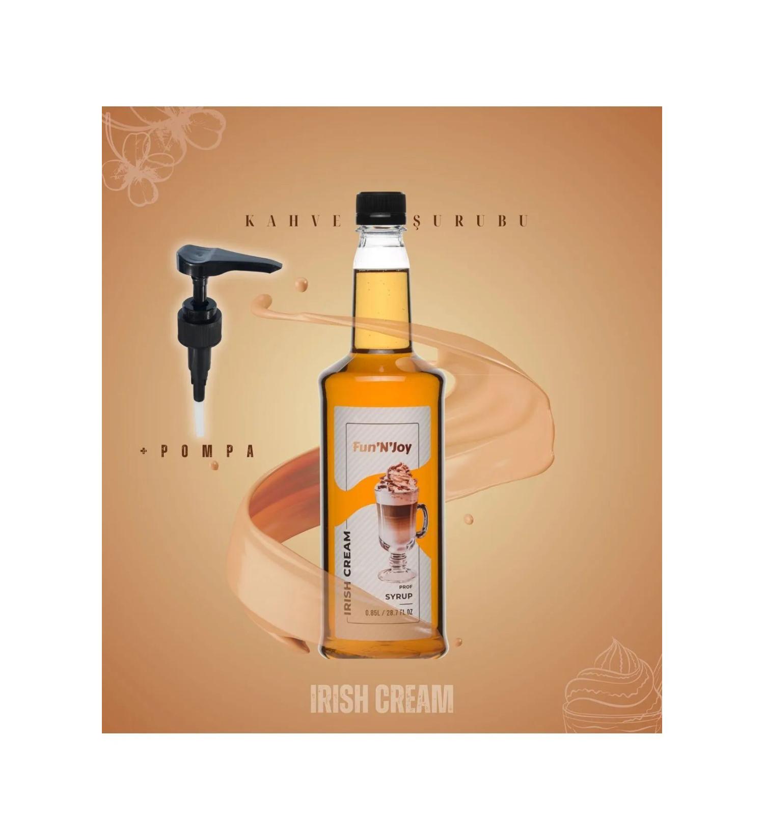 Coffee Fun'N'Joy Irish Cream Flavored Coffee Syrup 870ml+Syrup Pump