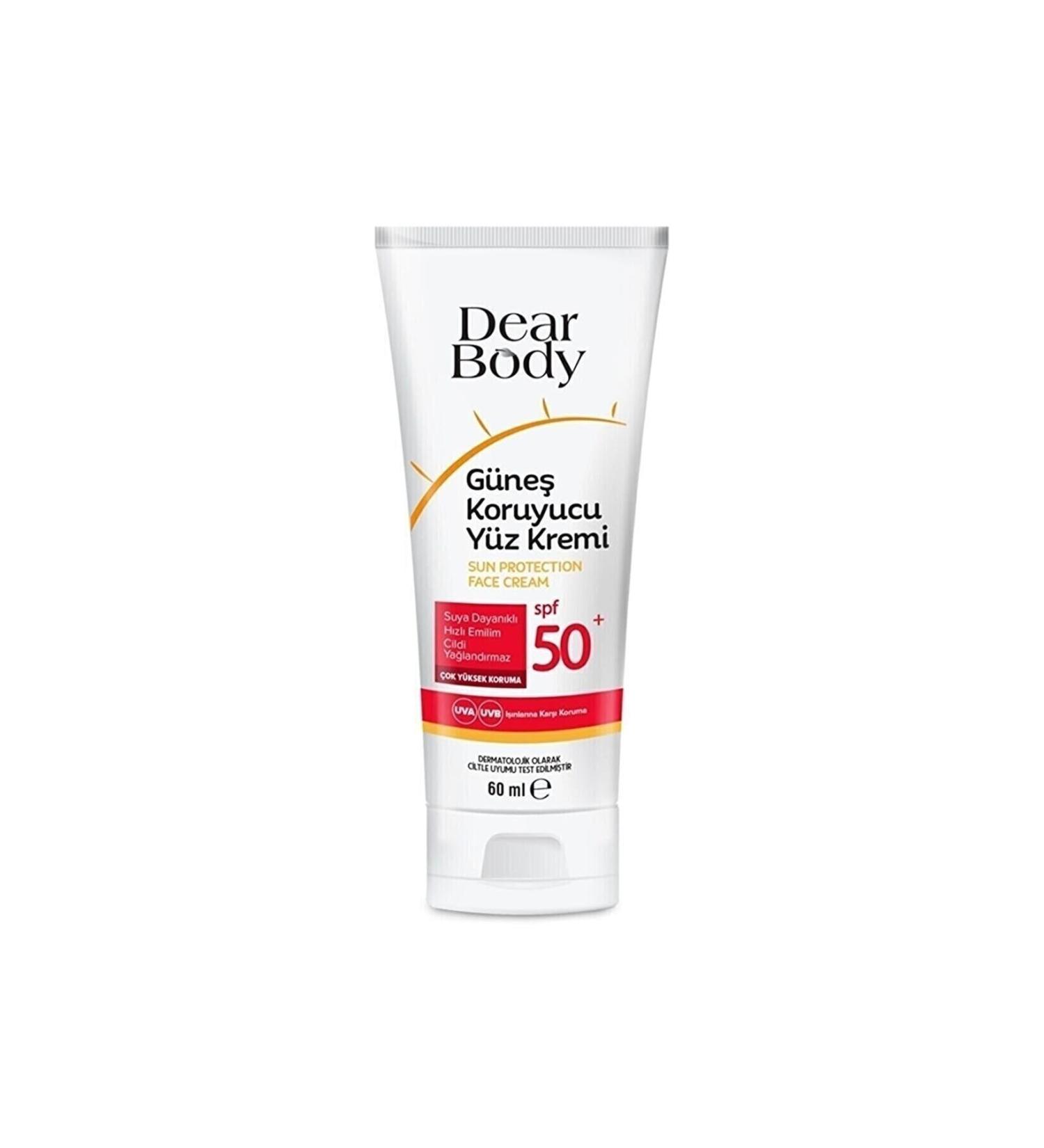 dear body Sunscreen Face Cream Spf50 60.ML .DearBody8