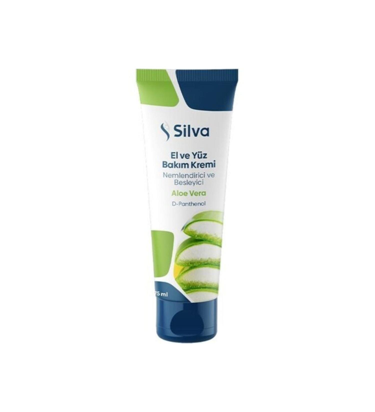 Silva Hand and Face Care Cream 75 ml Moisturizing and Nourishing Aloe Vera D-panthenol