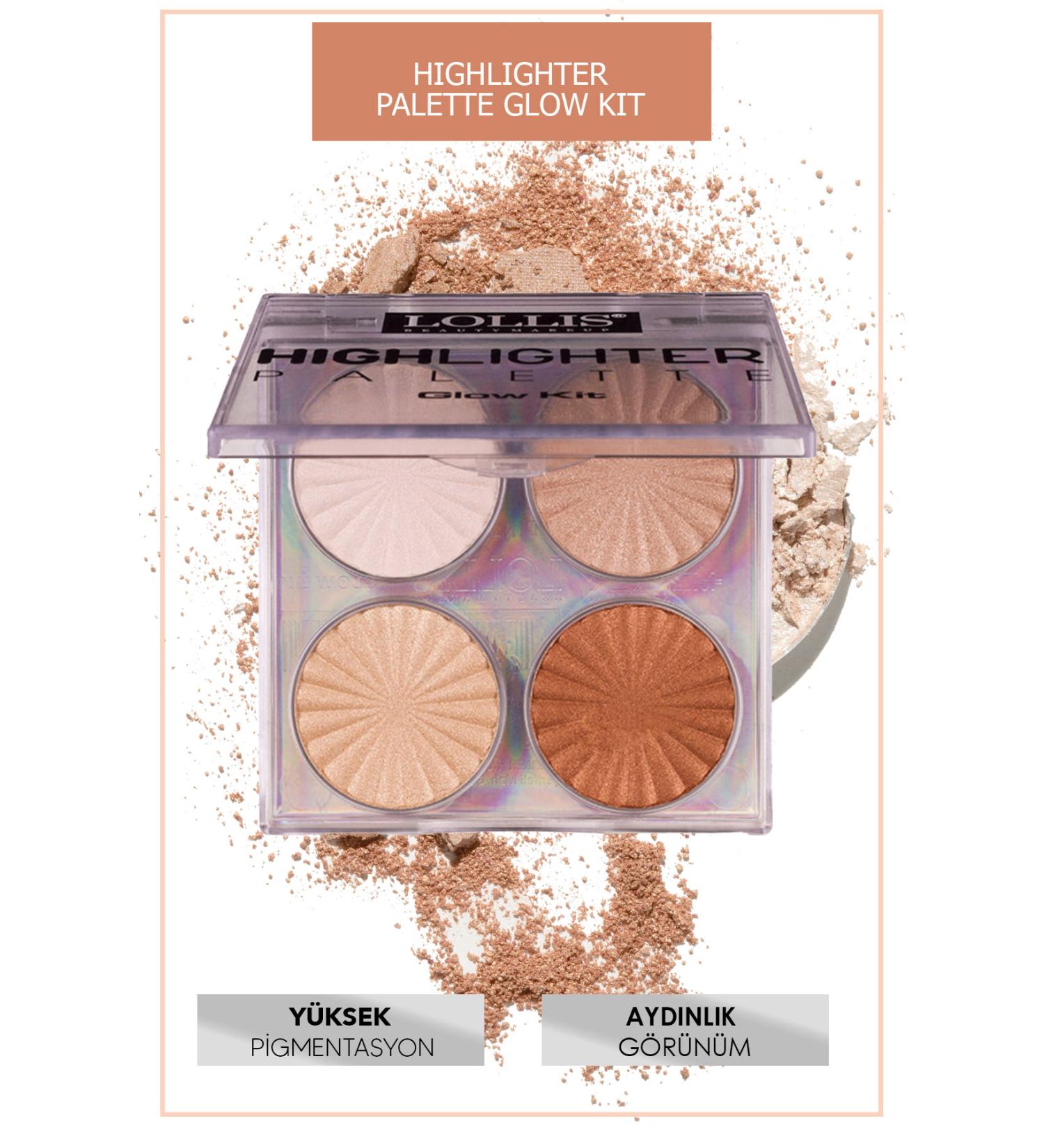Lollis Highlighter Palette Glow Kit / Illuminating Palette Glow Kit - Buy Online on GoSupps.com