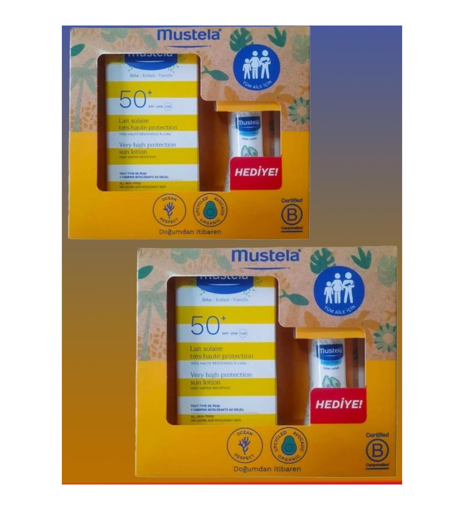 Mustela Very High Protection SPF 50+ Sun Lotion 100 ml - Body Lotion 50ml - X2