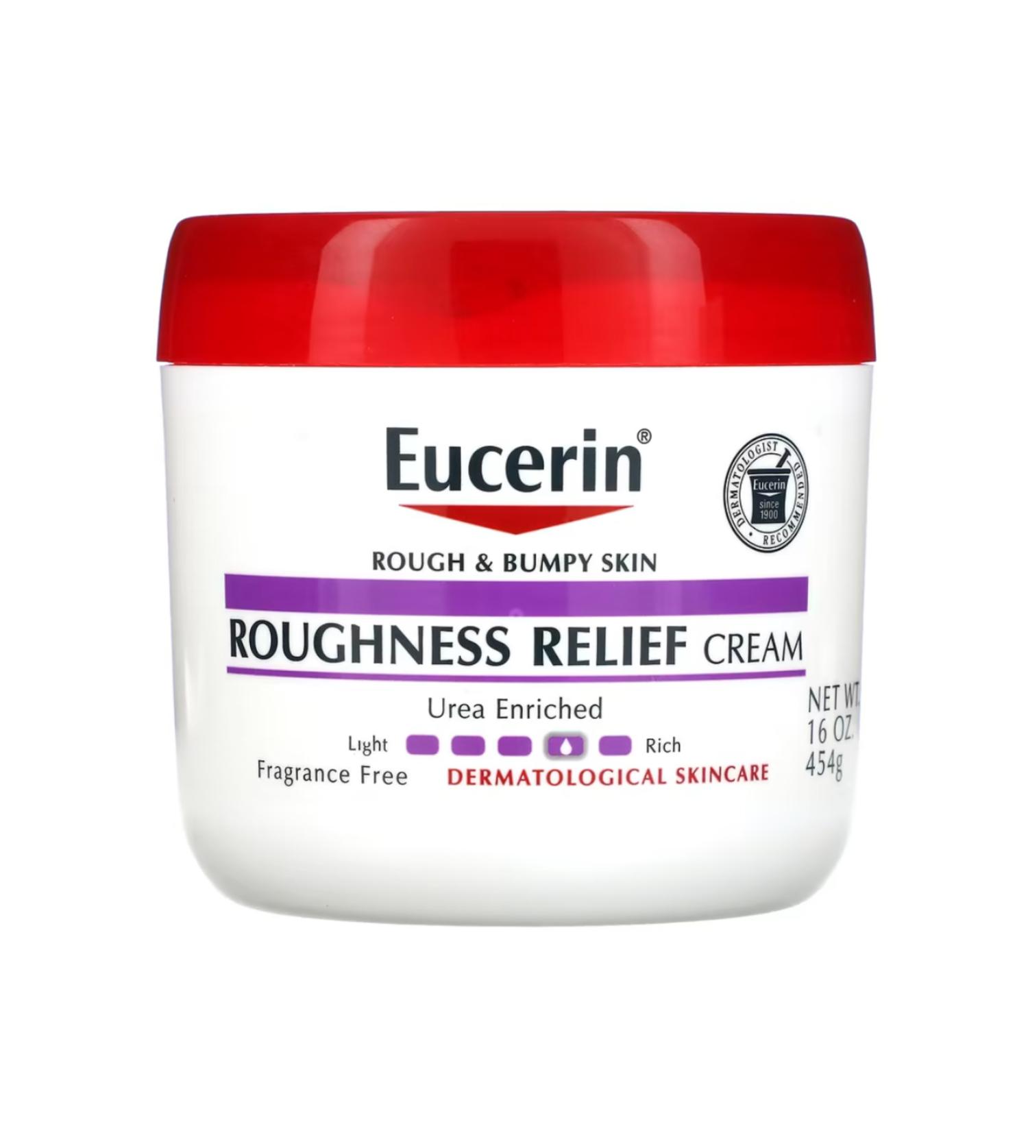 Eucerin Roughness Relief Cream Fragrance Free 16 Oz 454 gr