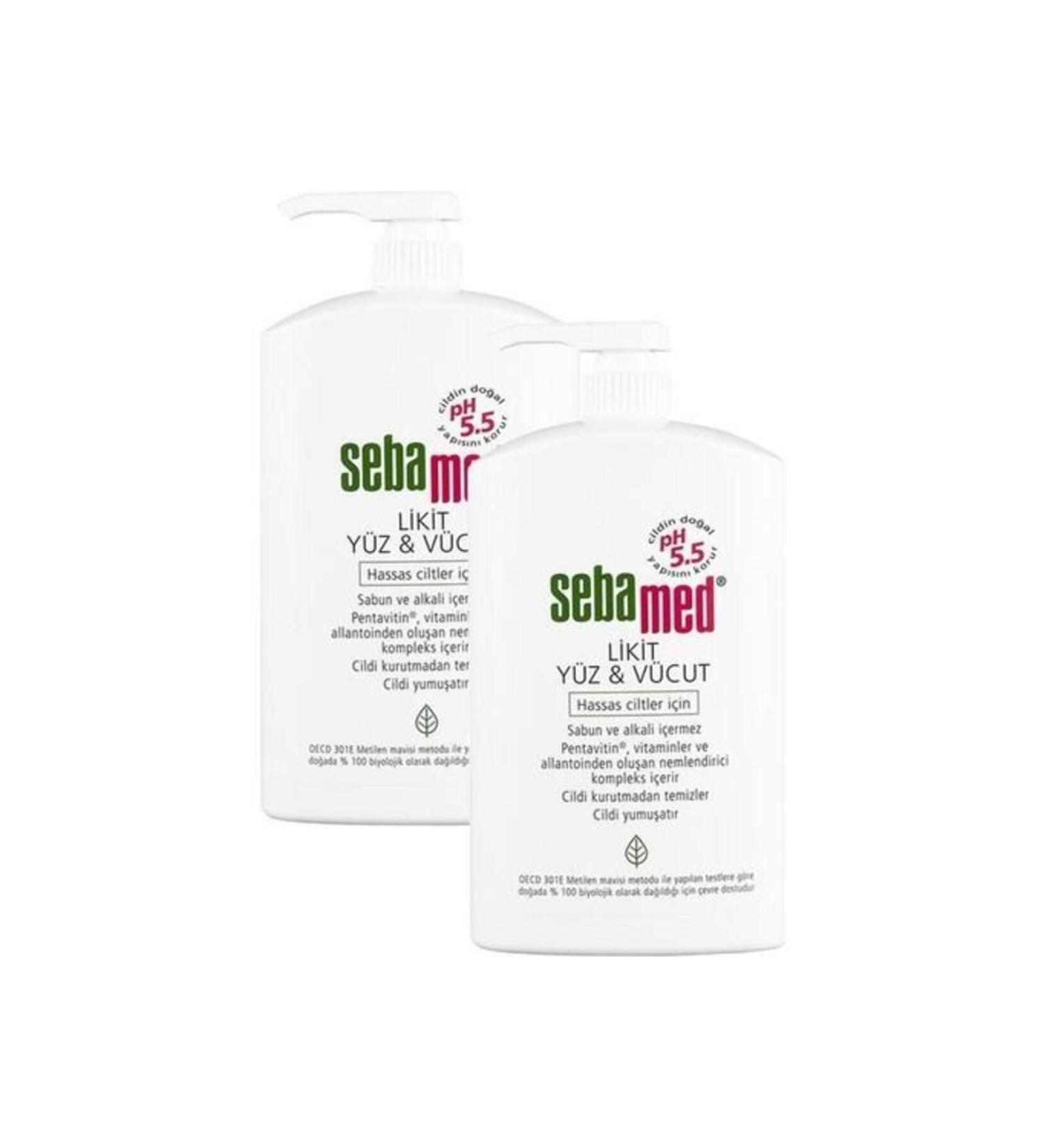 Sebamed Liquid Face and Body Cleansing Gel 1000 ml X 2 Pieces