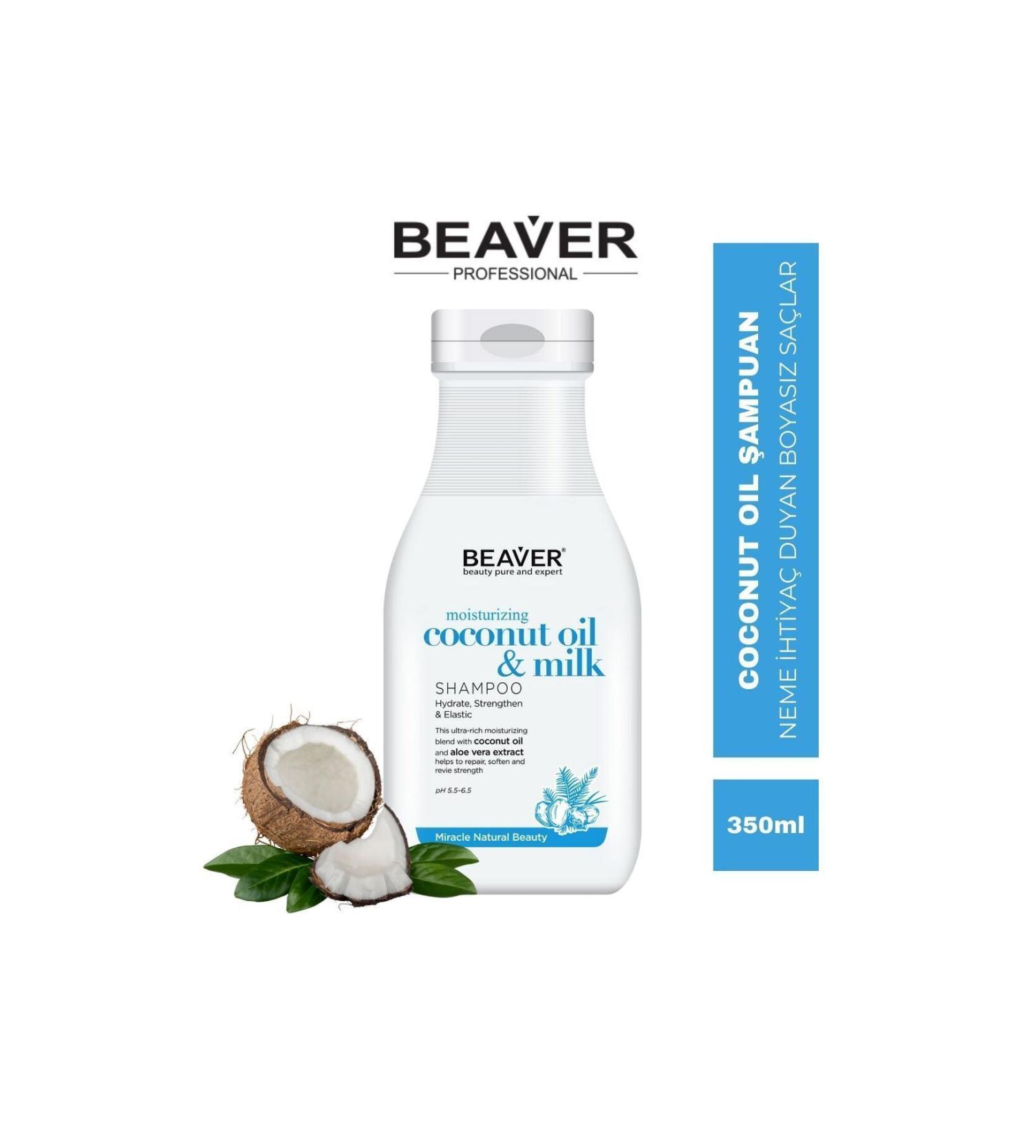 Beaver Coconut Oil & Queinoa Shampoo 350ml - Buy Online on GoSupps.com