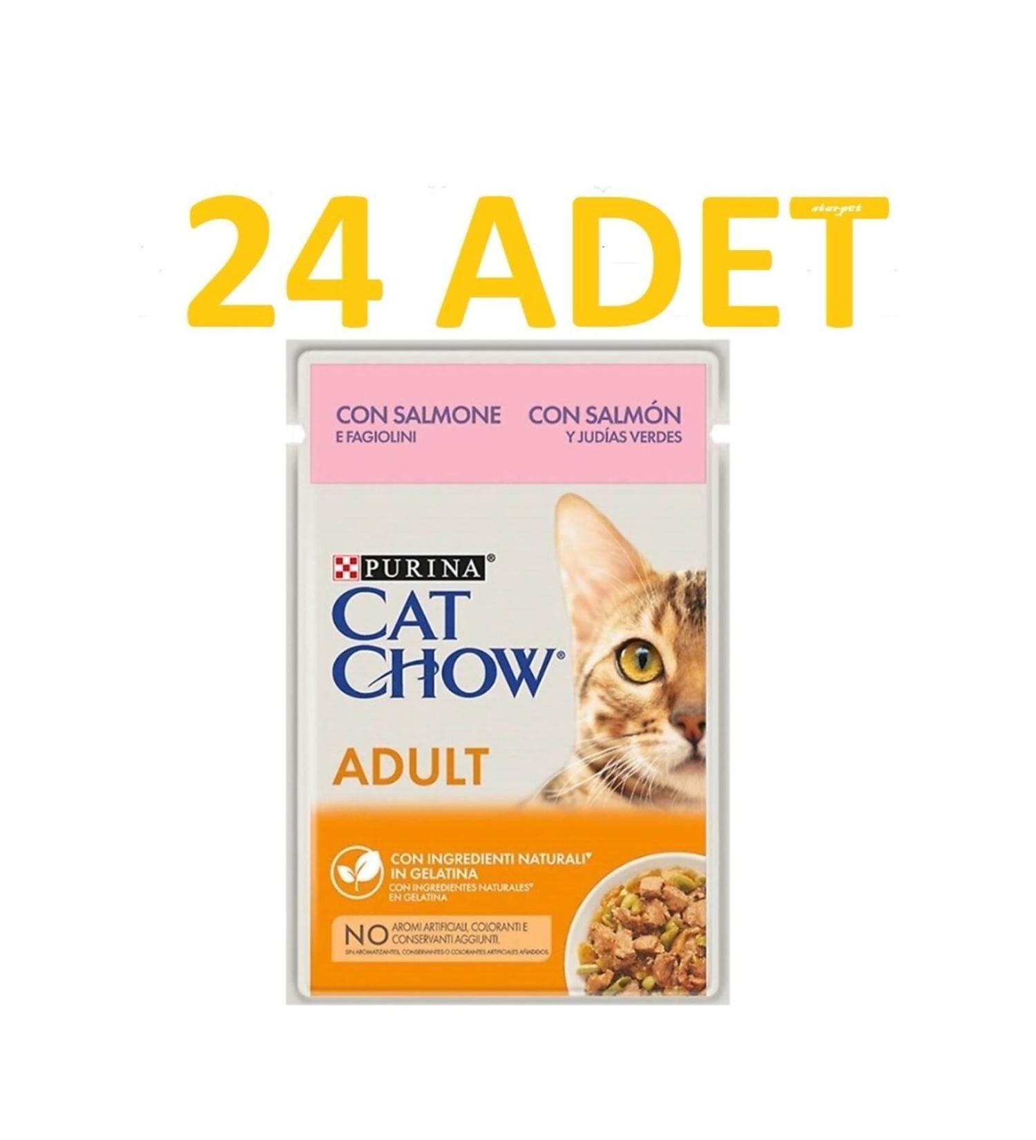 Cat Chow Canned Cat Food with Salmon 85 Gr X 24 Pieces