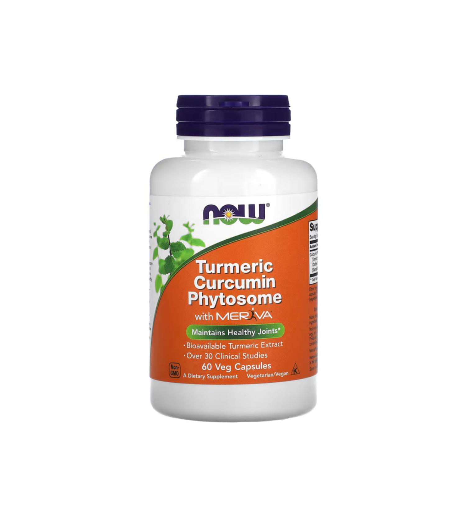 Now Foods Turmeric Curcumin Phytosome With Meriva 60 Veg Capsules