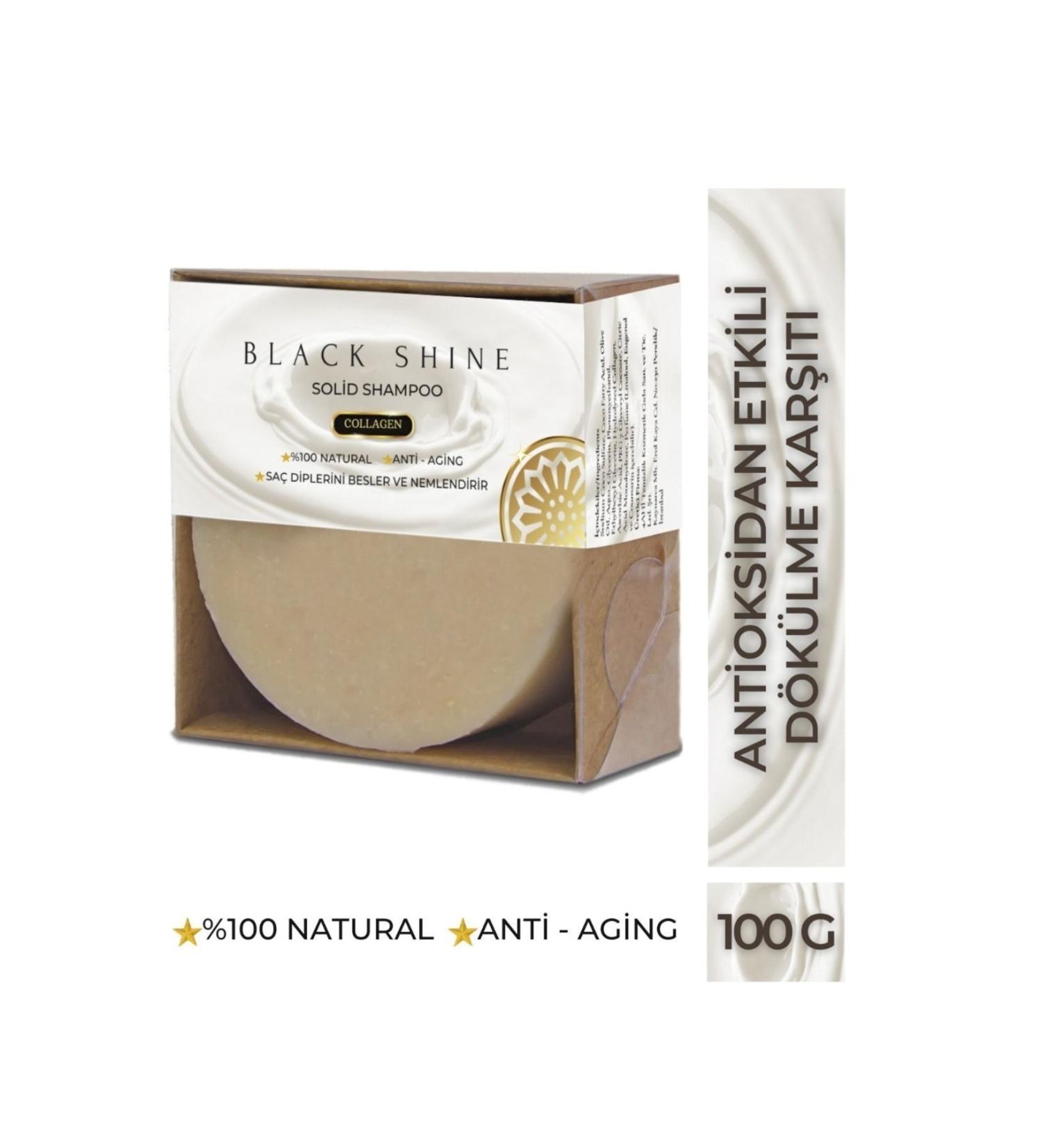 Black Shine BS Solid Shampoo with Collagen Additive Against Hair Loss - Buy Online on GoSupps.com