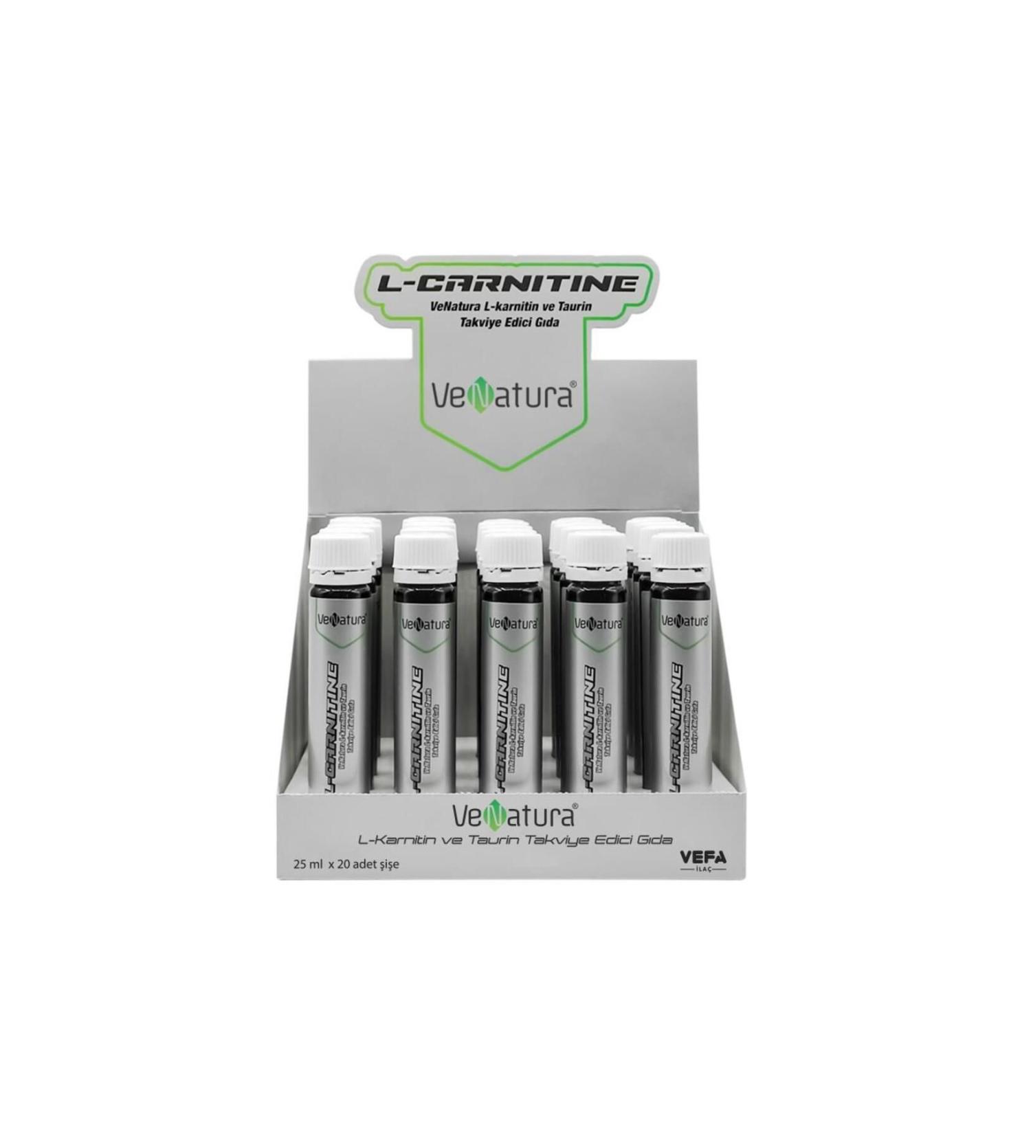 Venatura L-carnitine And Taurine Strawberry Flavored 20 Tubes X 25 ml