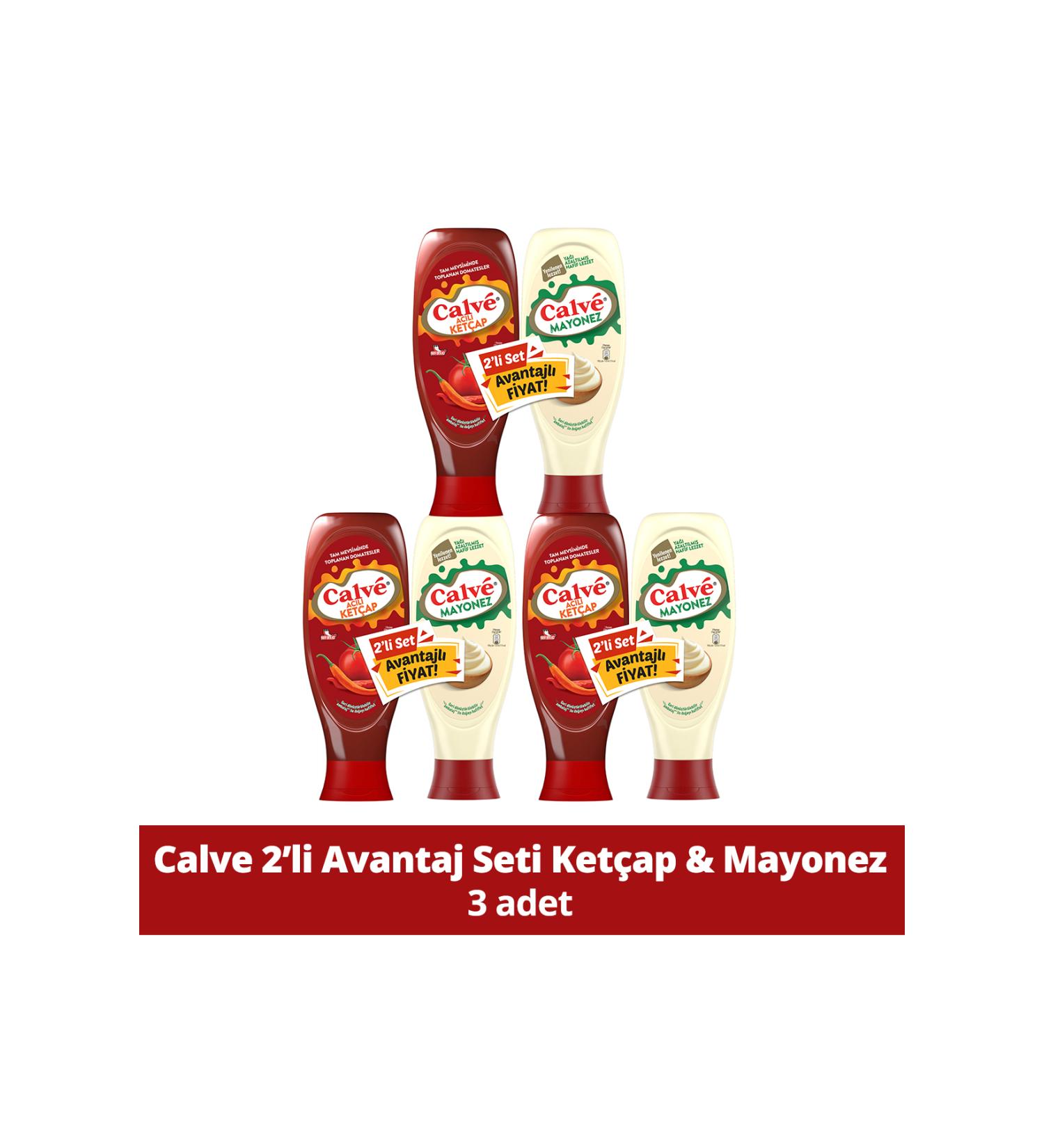 Calve Ketchup Spicy 610 G Mayonnaise Fat Reduced 540 G Set of 2 X3 Pieces - Buy Online on GoSupps.com