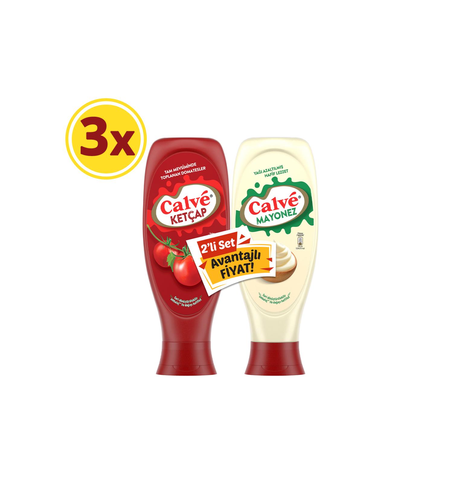 Calve Ketchup 600 G Mayonnaise Reduced Fat 540 G Set of 2 X3 Pieces - Buy Online on GoSupps.com