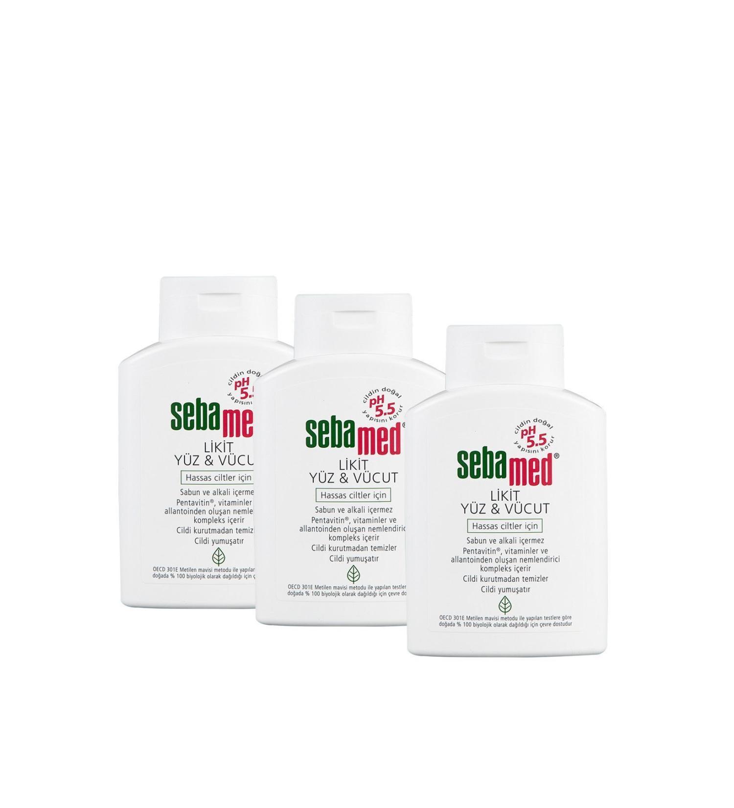 Sebamed Face and Body Cleanser Liquid 200 ml x 3 41030401153623