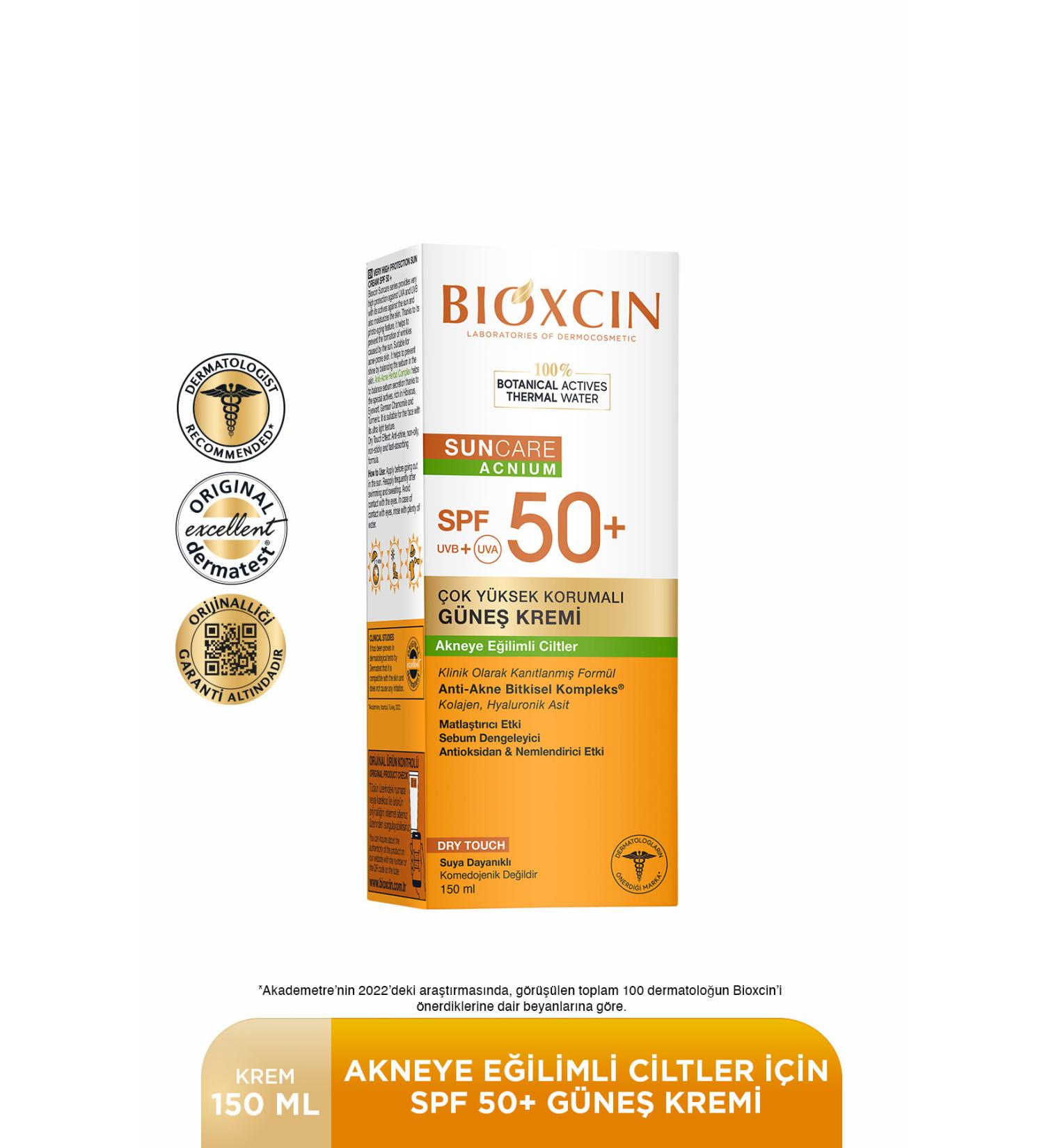Bioxcin Sun Care Acnium Spf 50 Sun Protection Cream 150 ml - Buy Online on GoSupps.com
