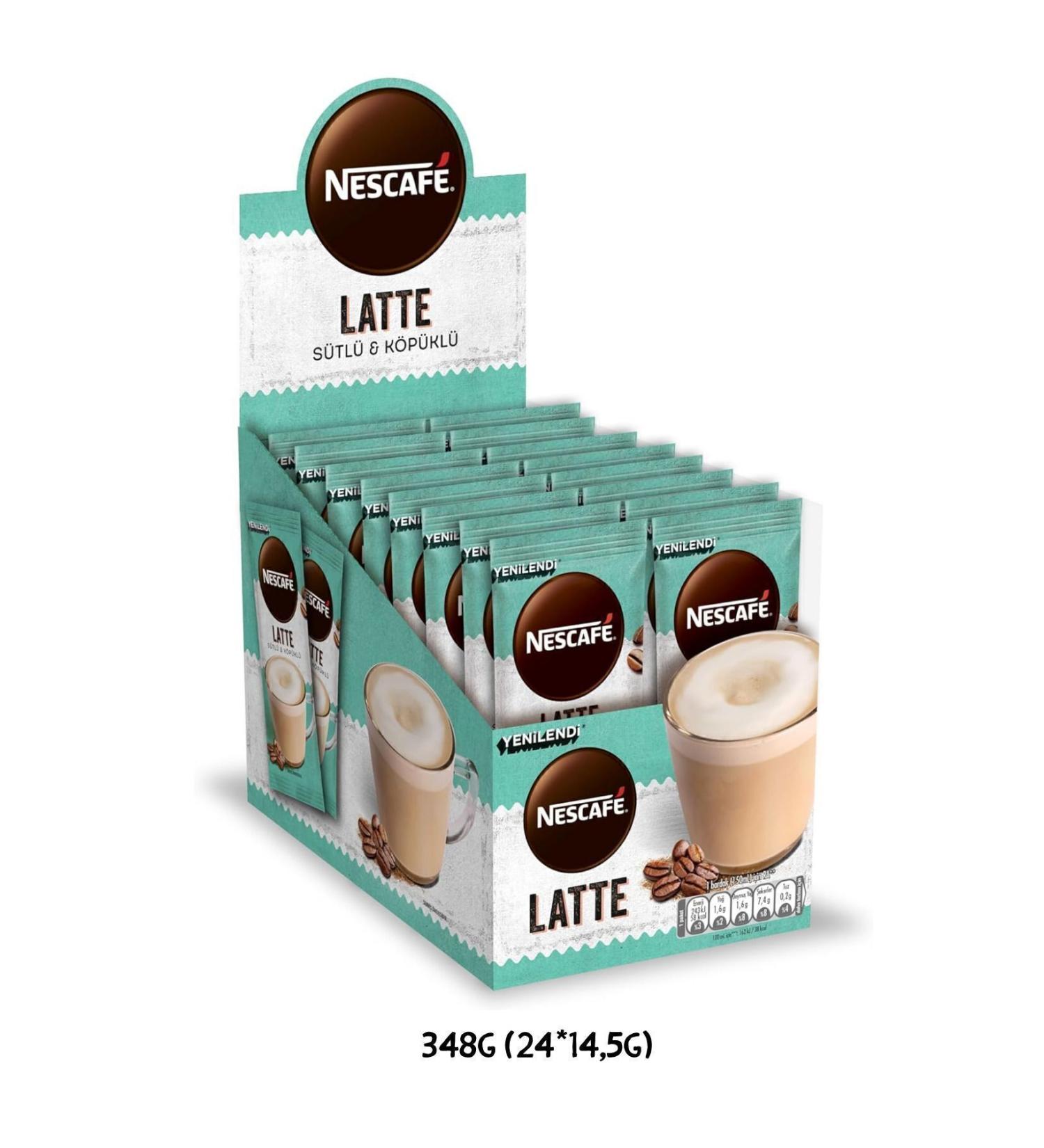 Nescafe Latte Instant Coffee Mix with Milk and Foam 14.5 g x 24