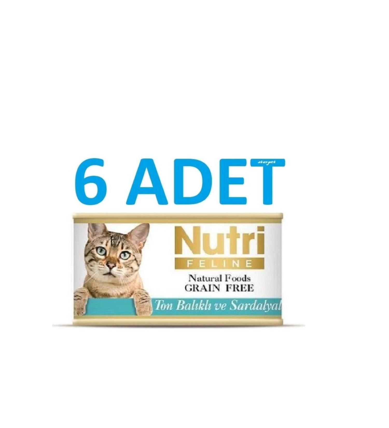 Nutri Feline Grain-Free Tuna Sardine Cat Canned Food 85 Gr X 6pcs