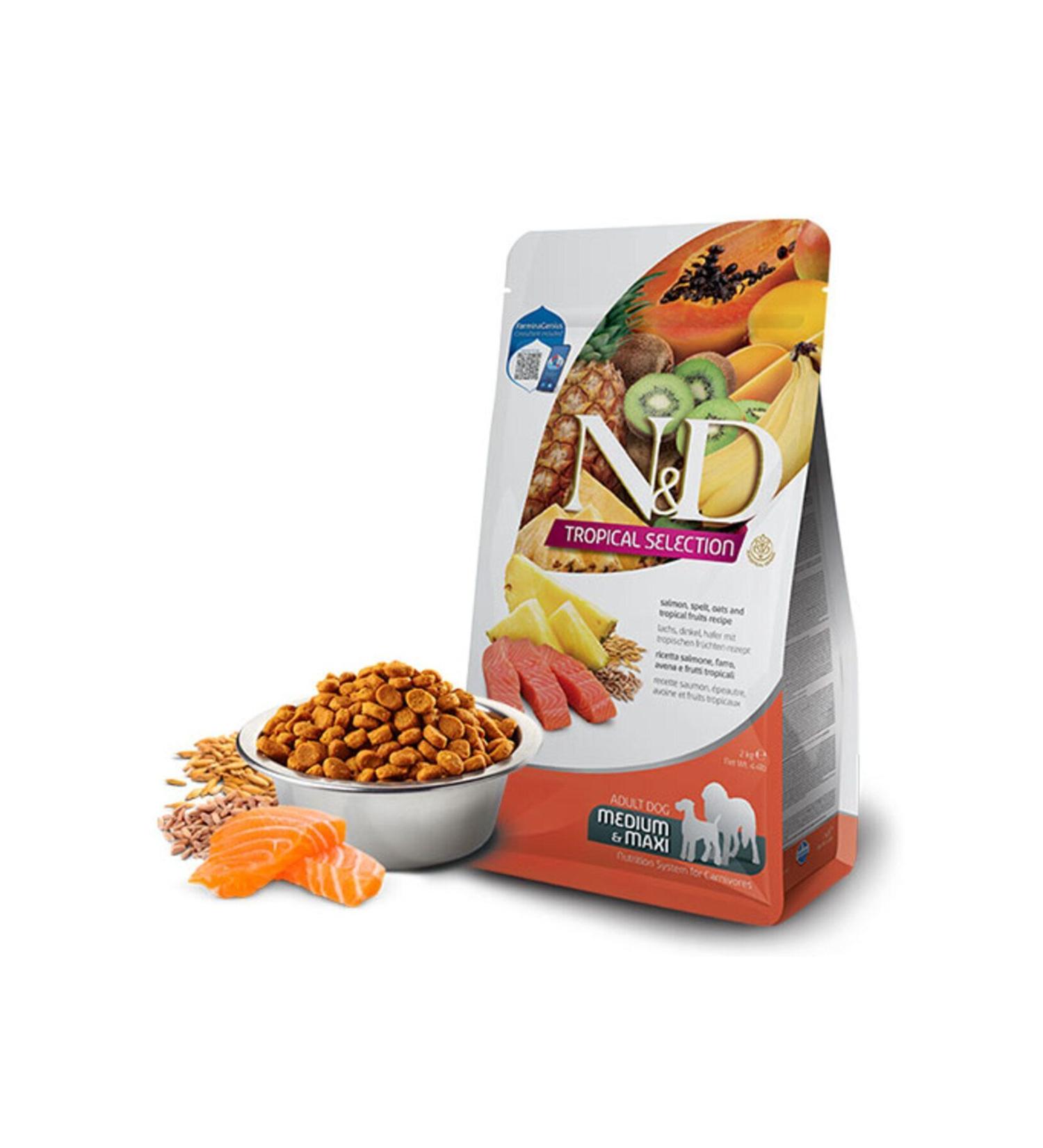 N & D Nd Dog Tropical Adult Medium/maxi Salmon Dog Food 10kg