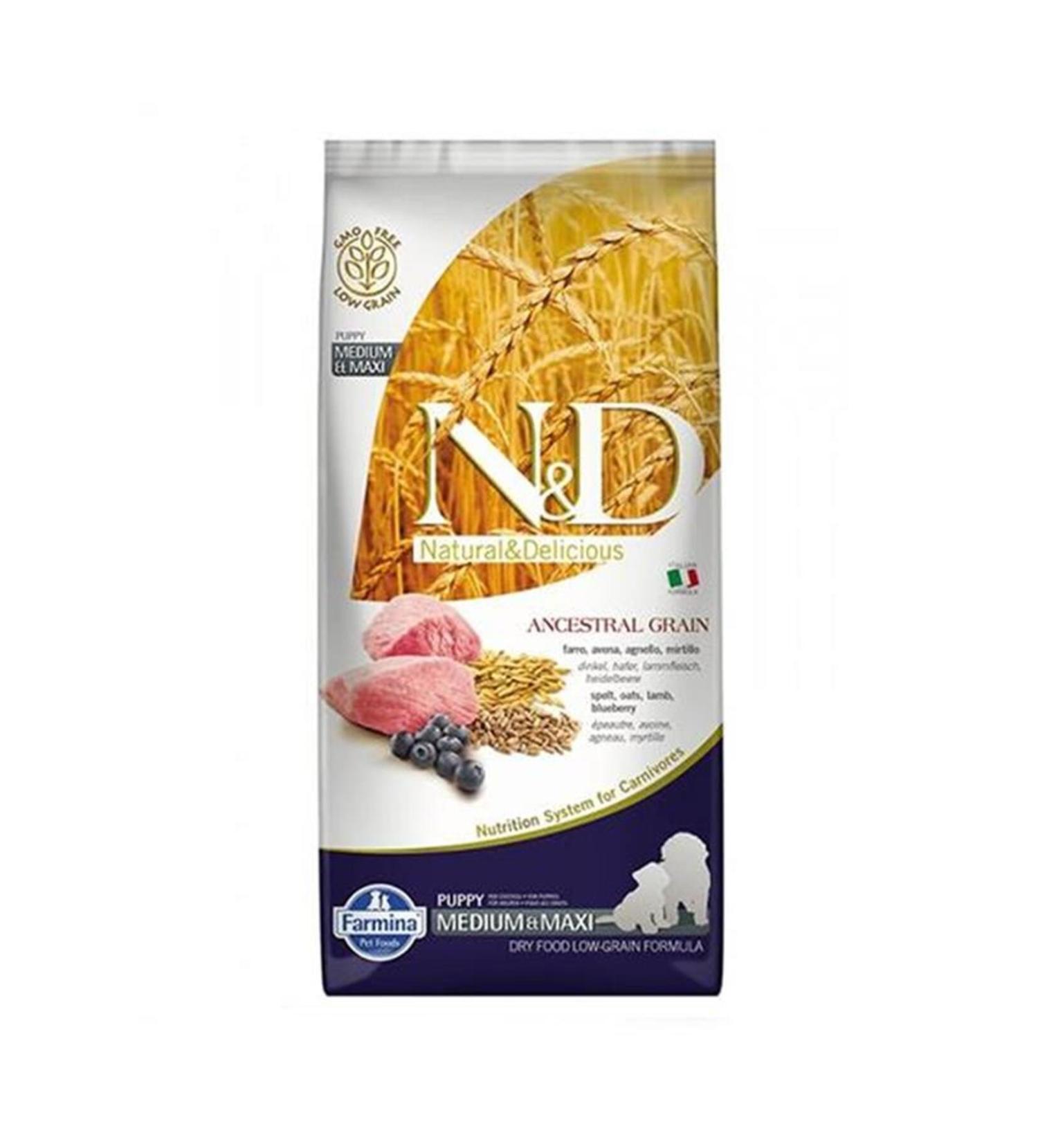 N & D Low Grain Lamb Blueberry Puppy Large Breed Dog Food - 12 Kg
