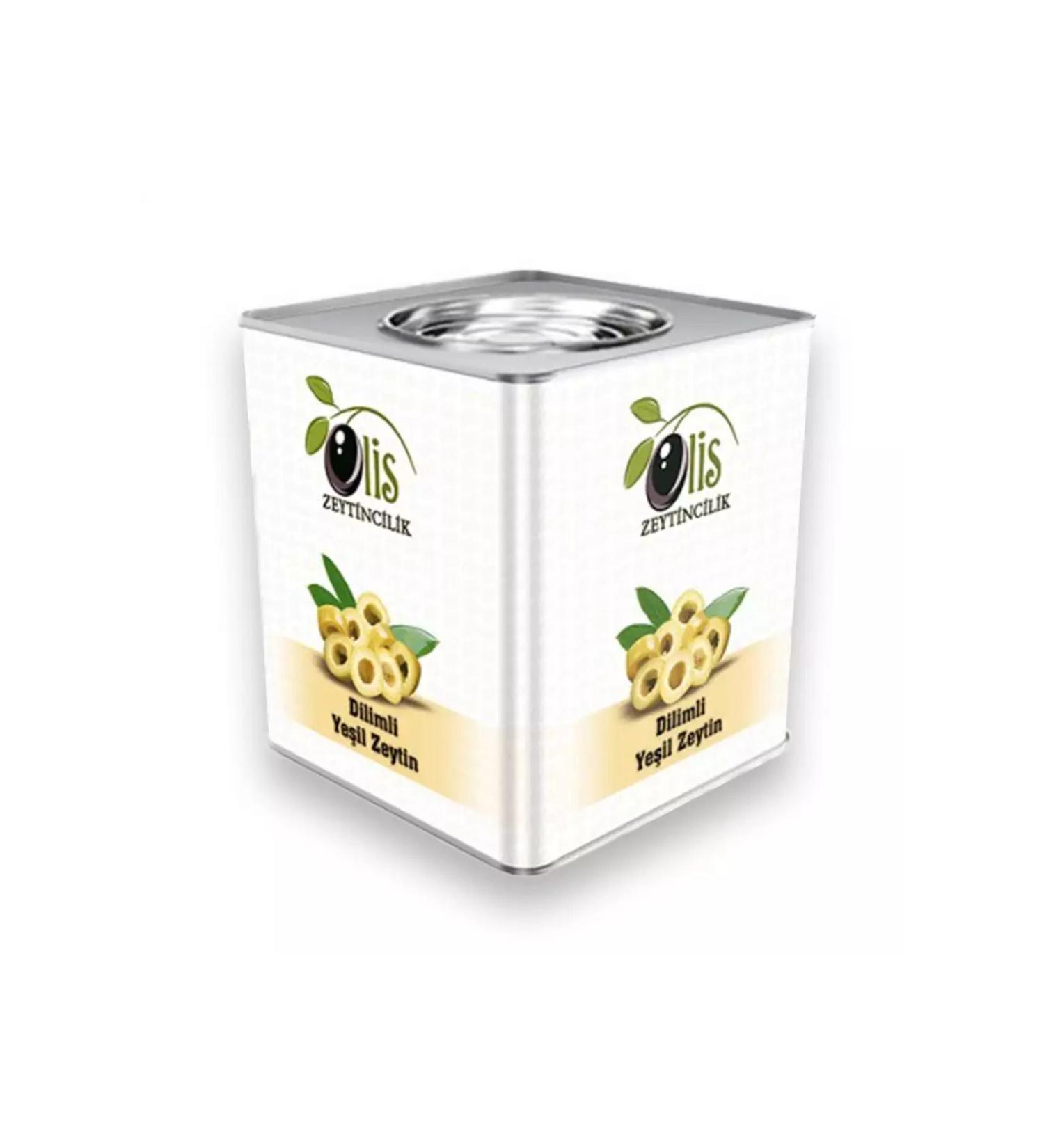 OL S Olis Sliced Green Olives (Net 8 Kg.) Tin