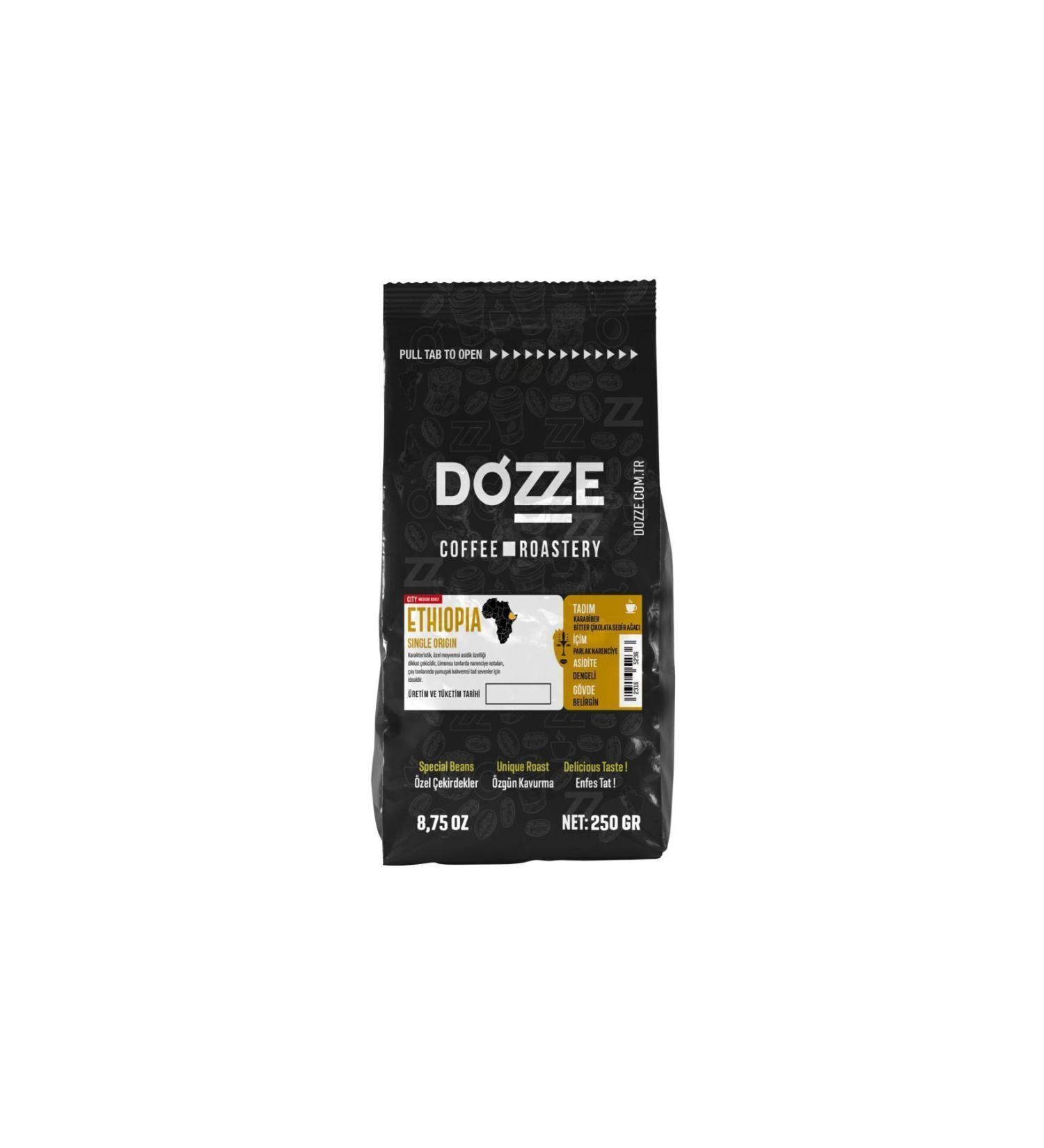 Dozze Ethiopia Yirgacheffe Coffee 250 Gr