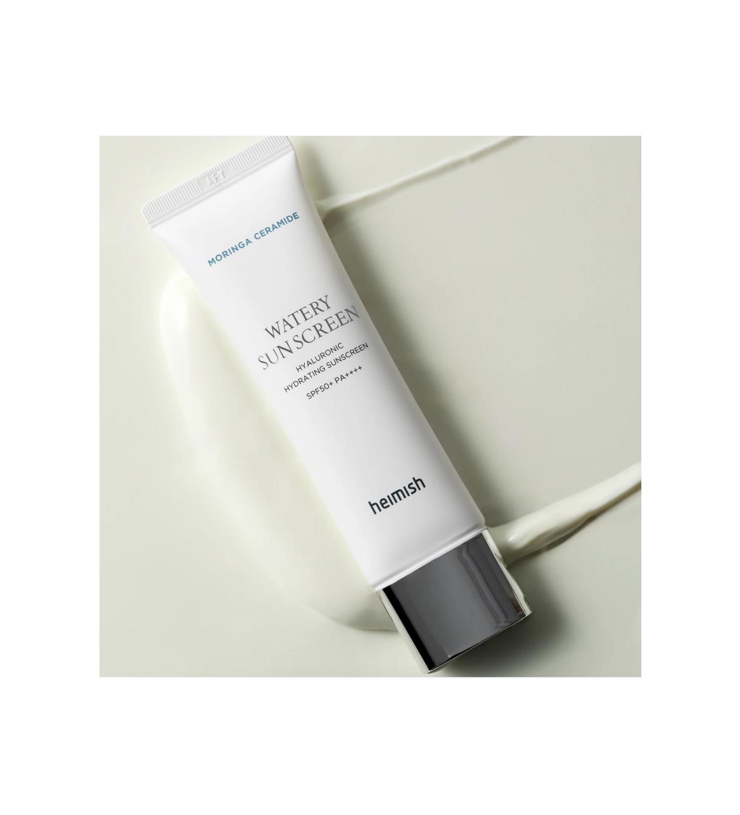 Heimish Moringa Ceramide Hyaluronic Acid Hydrating Watery Sunscreen 50ml - Buy Online on GoSupps.com