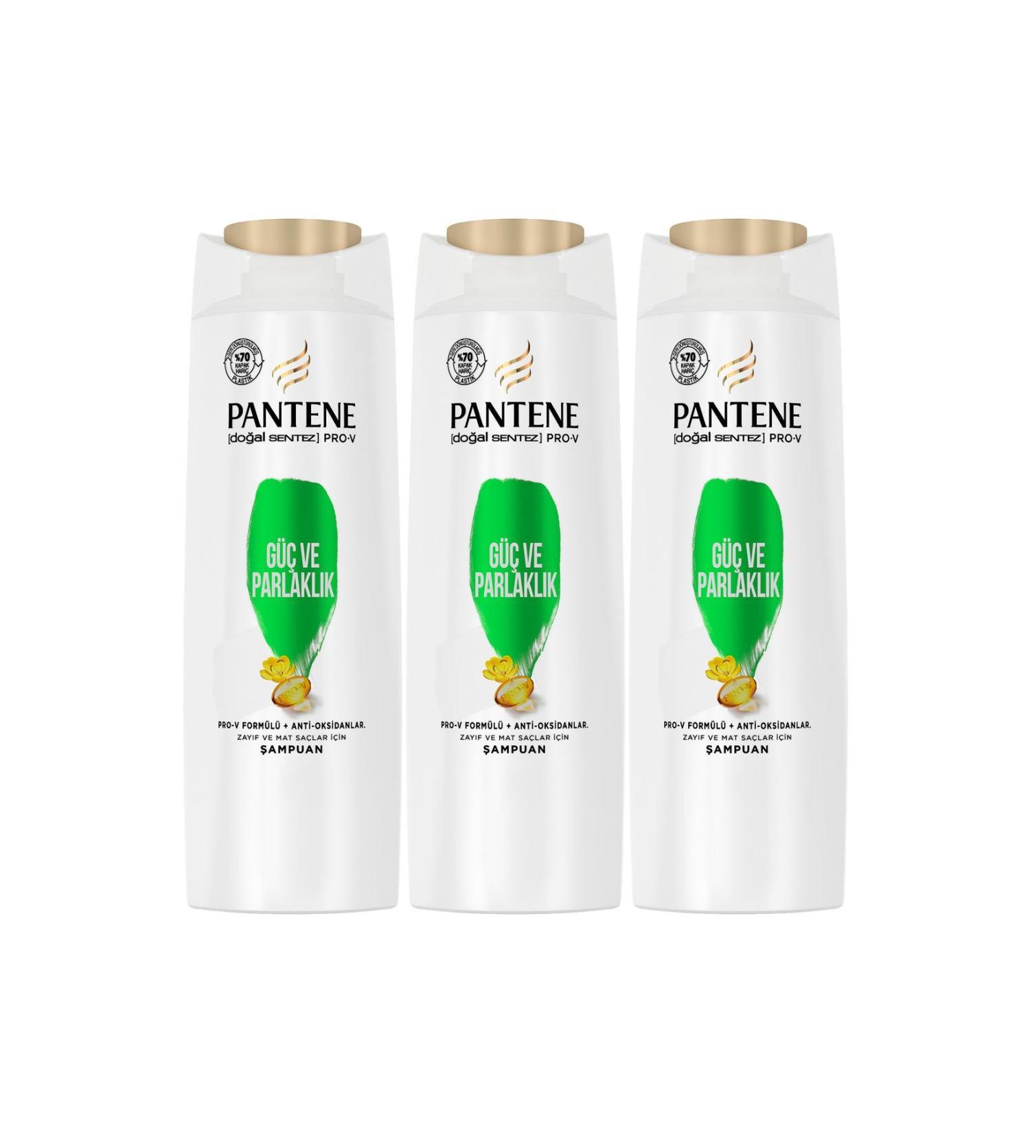 Pantene Power and Shine Shampoo 350 ml 3 Pieces