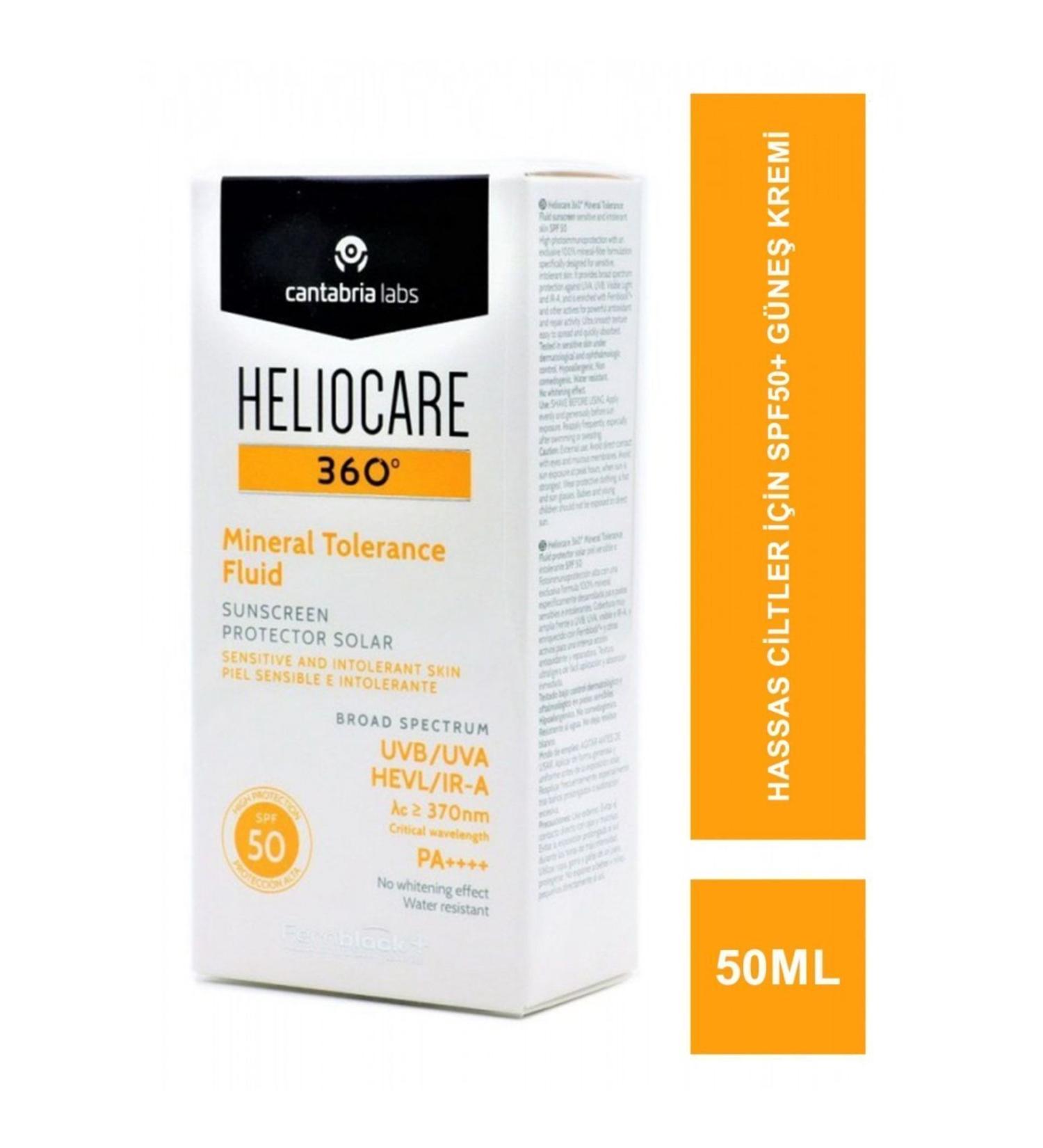Heliocare 360 Mineral Tolerance Fluid Spf50+ 50 Ml