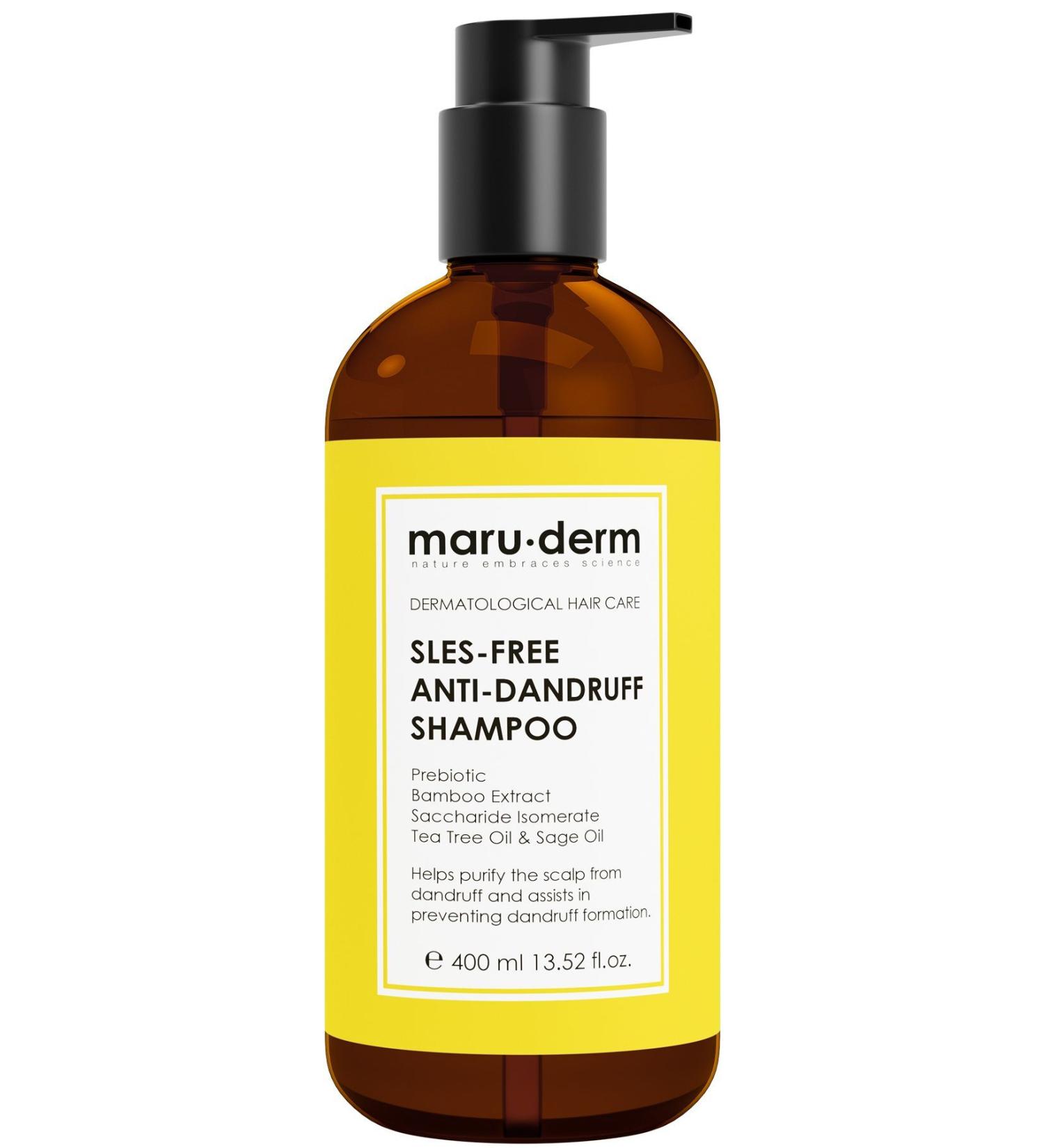 Maru.Derm Anti-Dandruff Sulfate-Free Shampoo 400 ML | Normal/Oily Hair | Sulfate-Free Salt-Free Vegan Shampoo - Buy Online on GoSupps.com
