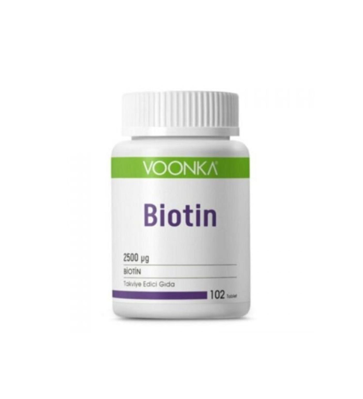 Voonka Hair Vitamin Biotin 2500 Mcg 102 Tablets