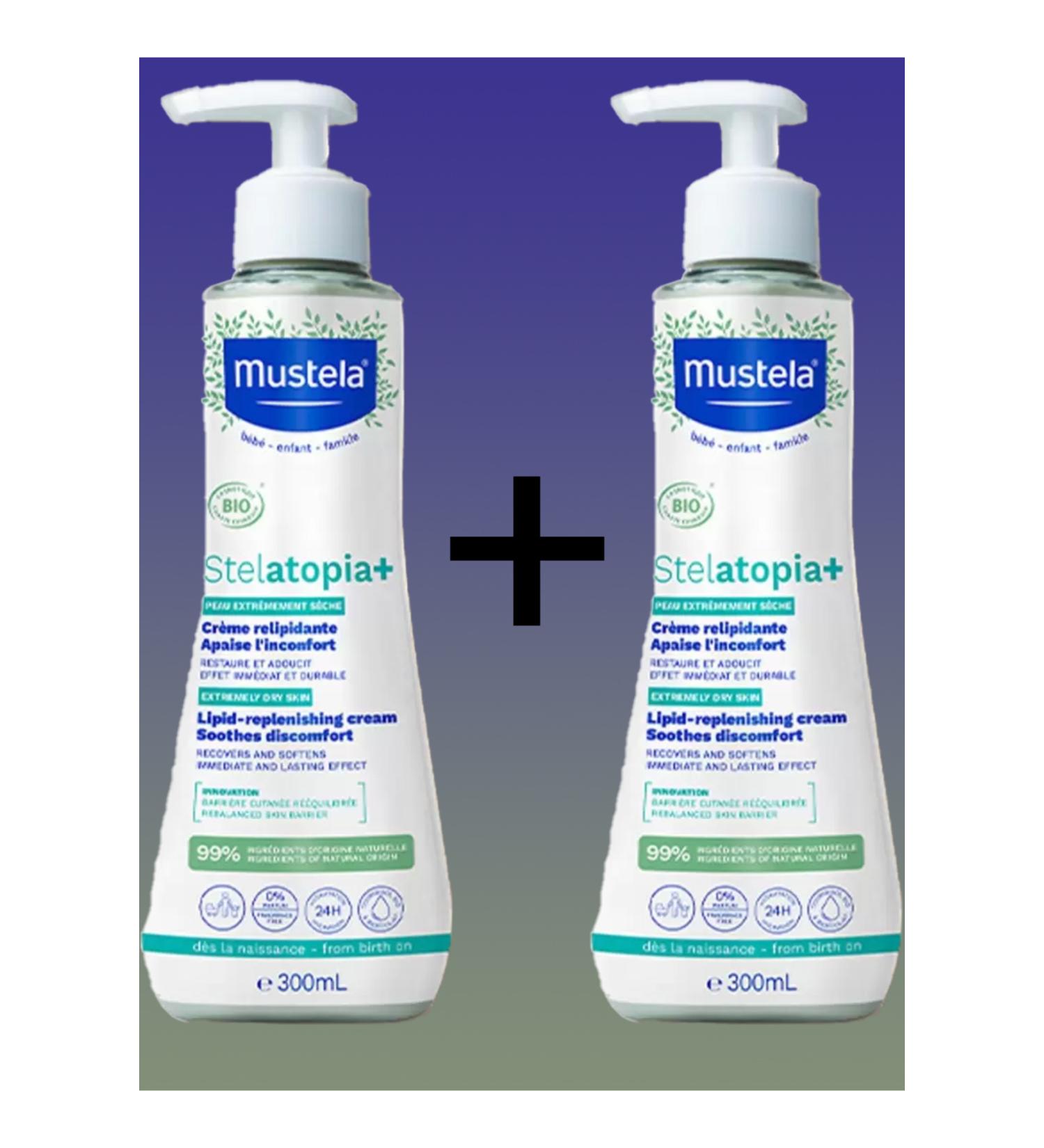 Mustela Stelatopia+ Lipid Regenerating Cream 300 ml X2