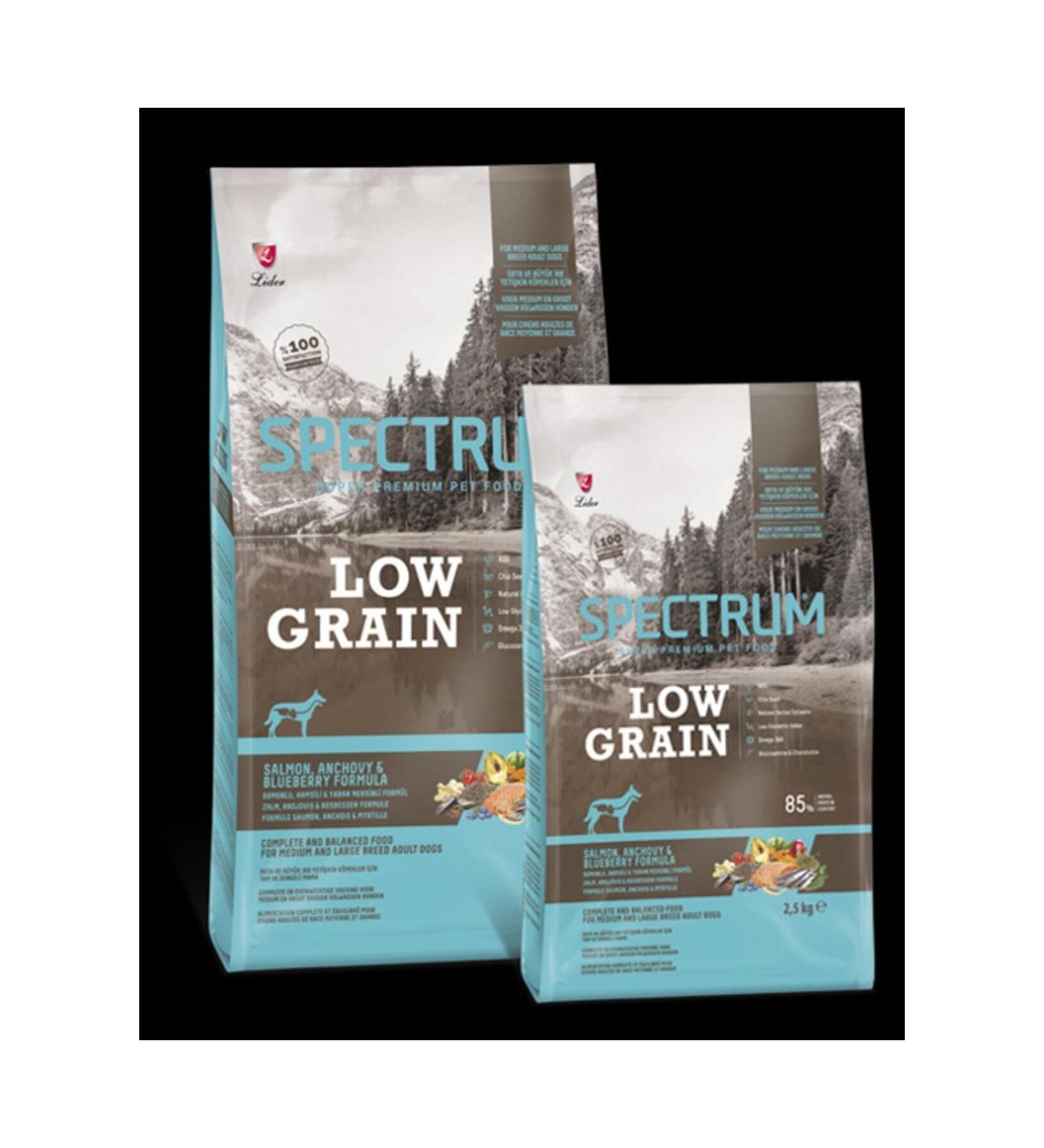 Spectrum Adult Dog Food for Medium and Large Breeds with Salmon Anchovy & Blueberry Formula 2.5kg