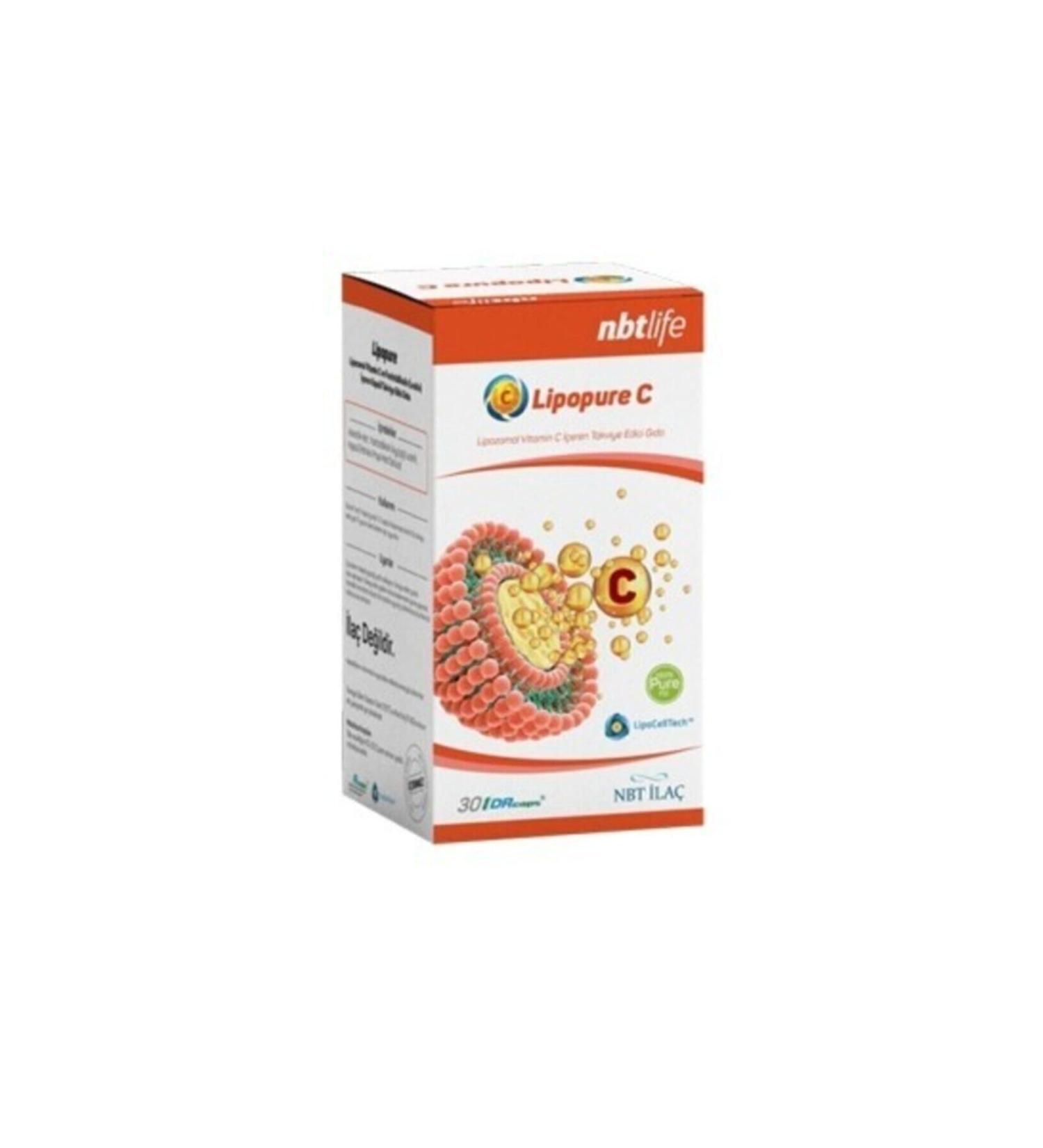 NBT Life Lipopure Vitamin C 30 Capsules - Buy Online on GoSupps.com