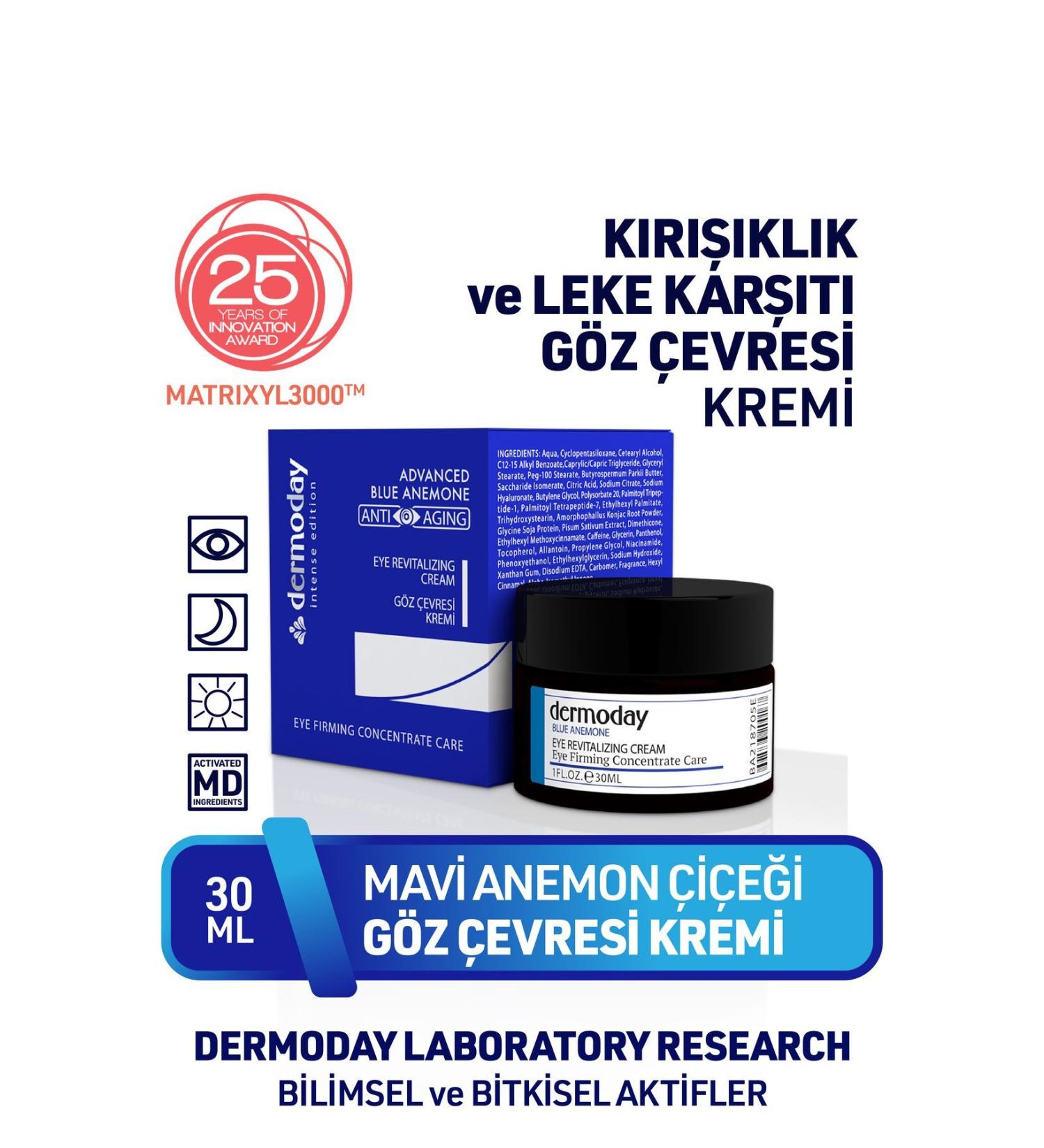 Dermoday Blue Anemone Flower Anti-Aging Eye Contour Cream - Buy Online on GoSupps.com