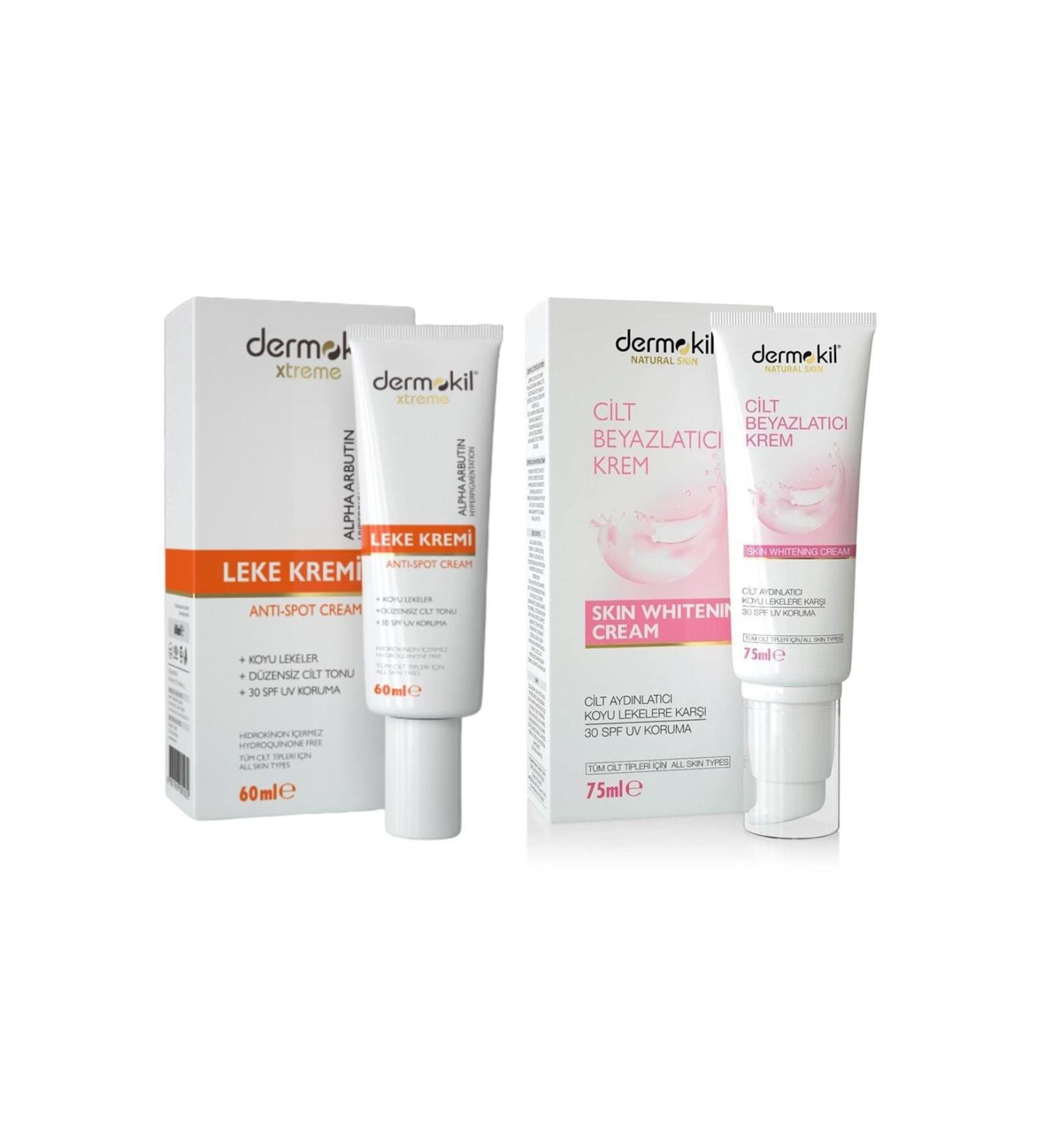 Dermokil Extreme Anti-spot Blemish Cream 60ml And Skin Whitening Cream 30 Spf 75ml